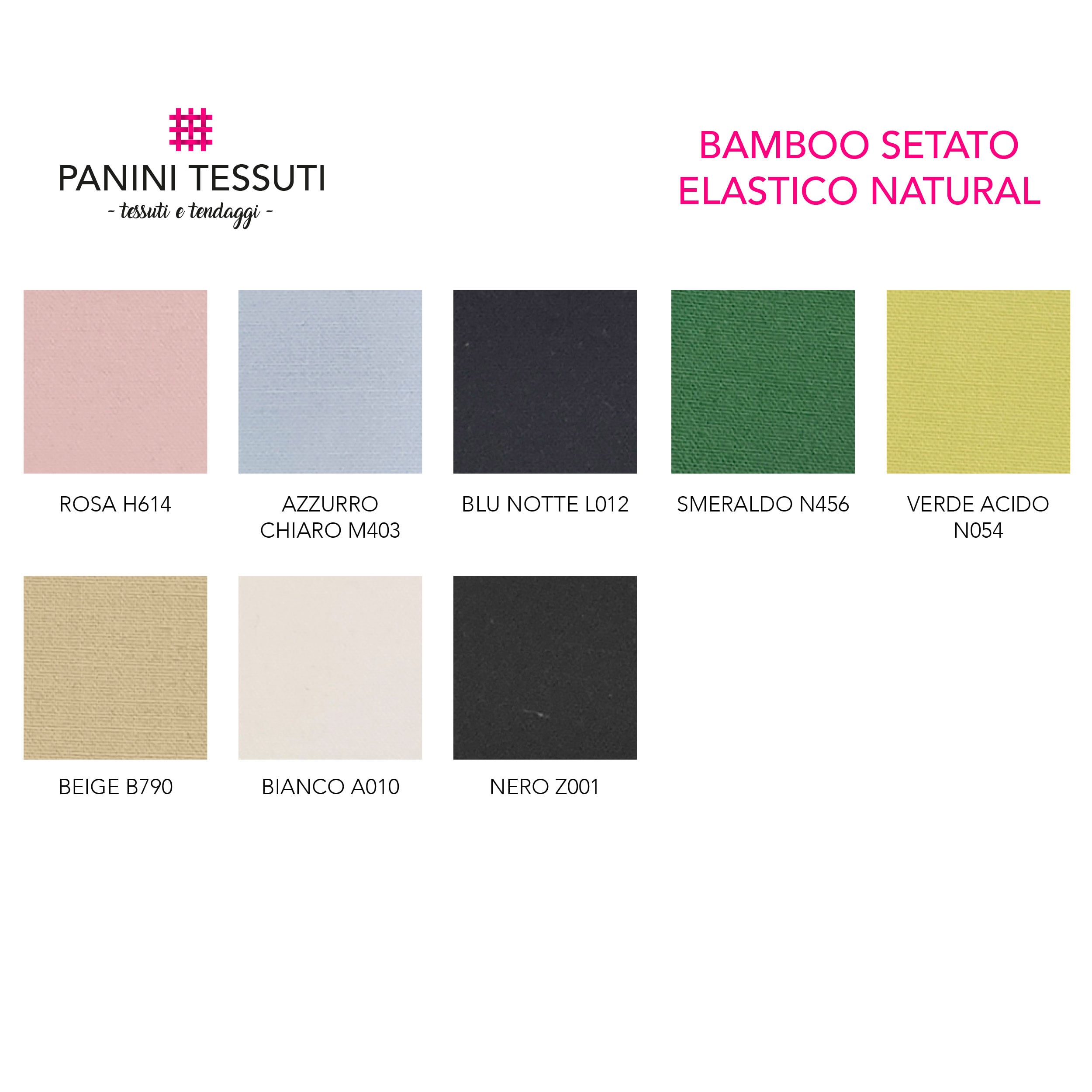 Tessuto Bamboo Setato Elasticizzato Natural Image