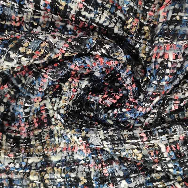 Chanel fantasia blu arricciata