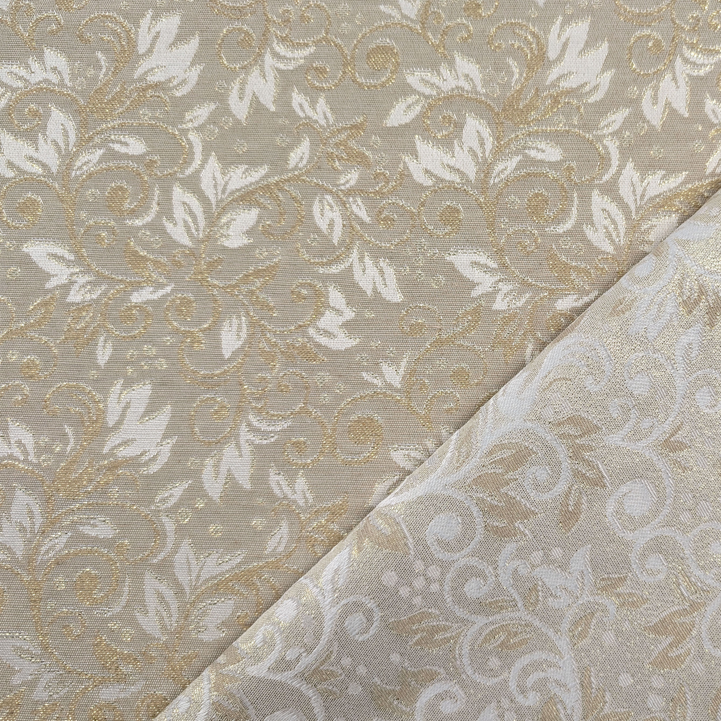 Jacquard Damascato Beige Oro Lurex Image