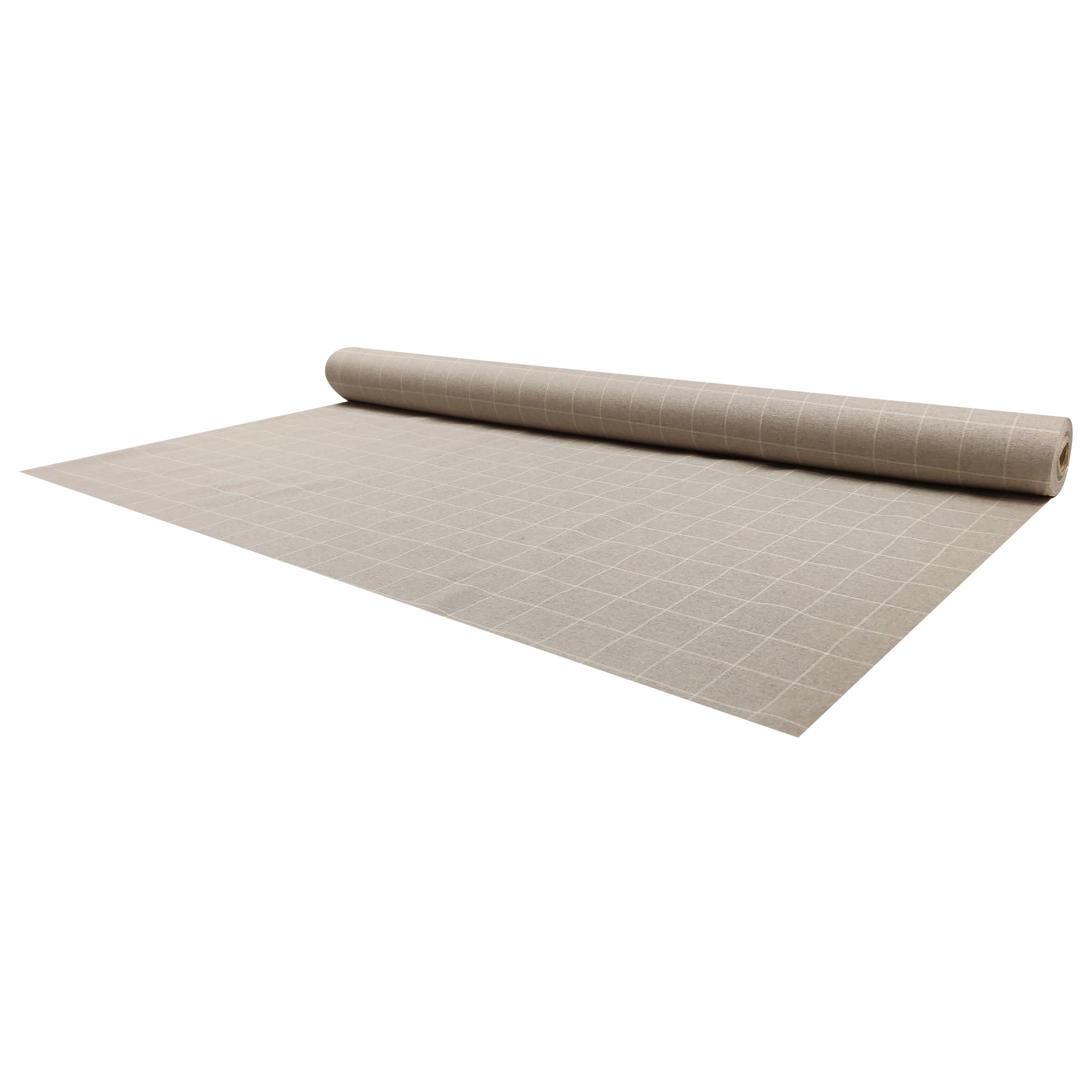 Tessuto per Tovaglia Resinato Cotone Quadri in Beige
