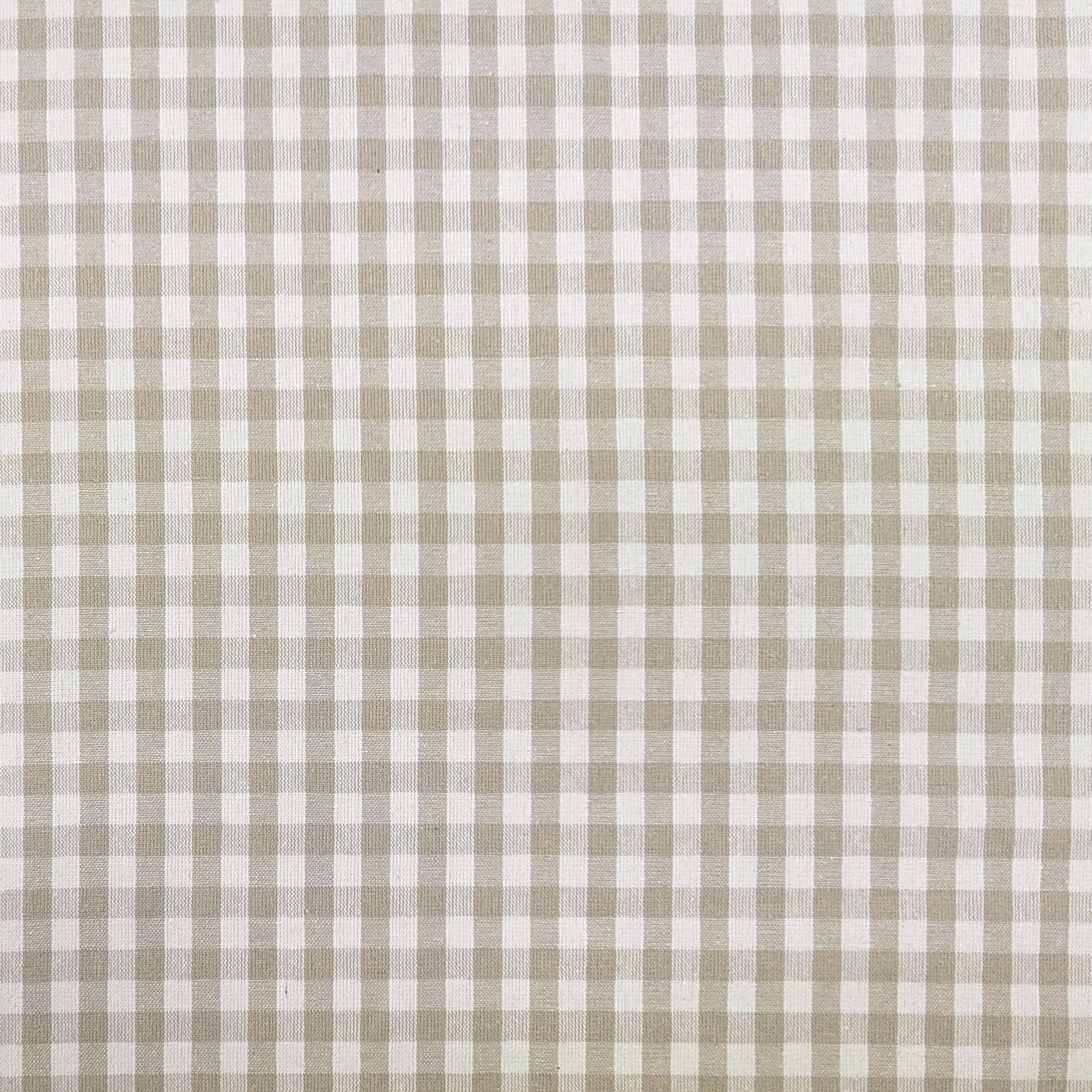 Cotone Lavato Tinto in Filo Quadretti Beige Image