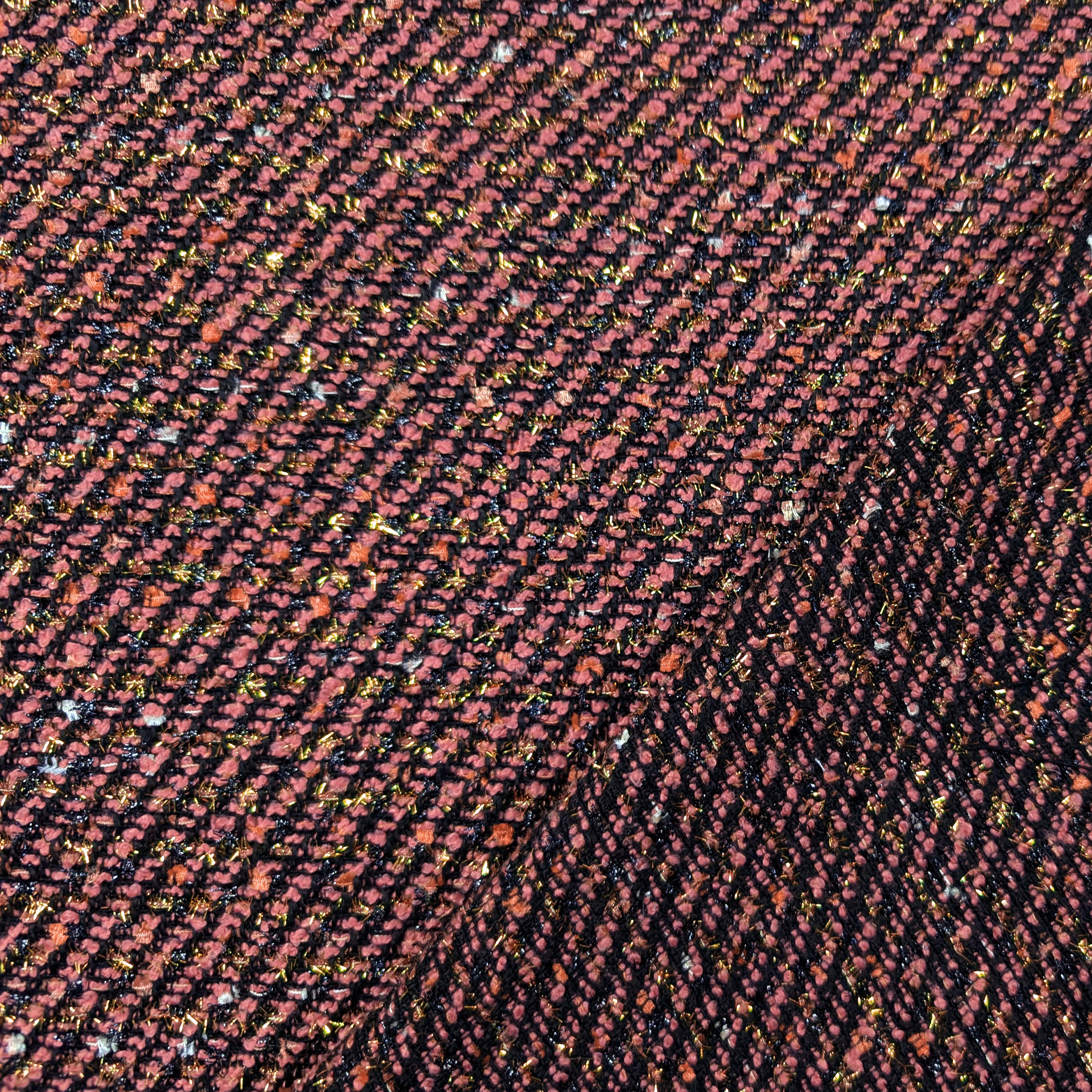 Tweed Rosa Nero Lurex Oro Image