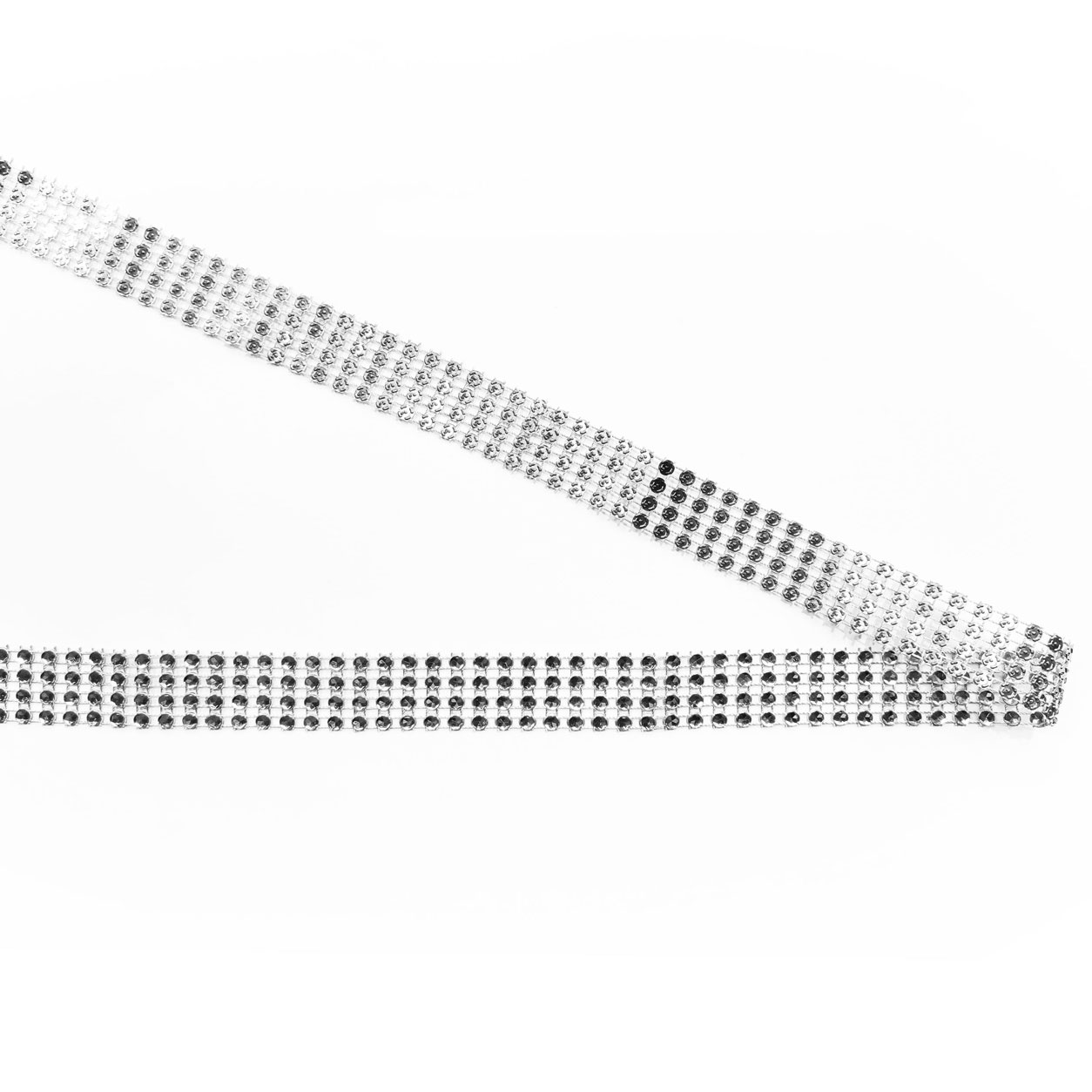 Passamaneria Strass Argento Elettra