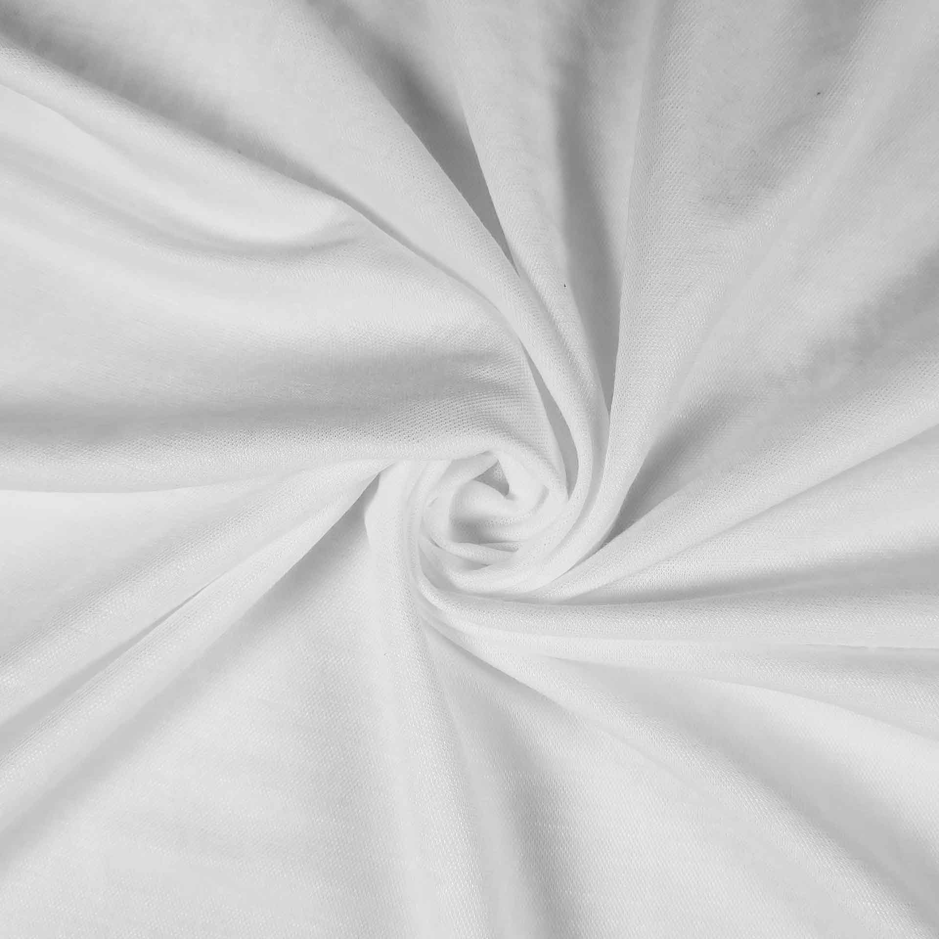 Tessuto jersey cotone linen bianco