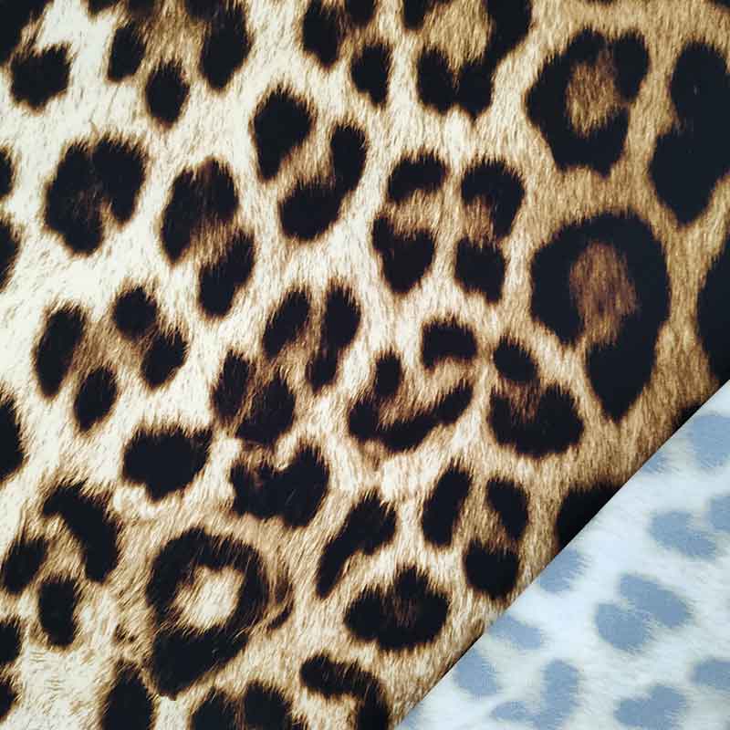 Tessuto Misto Seta Leopardato