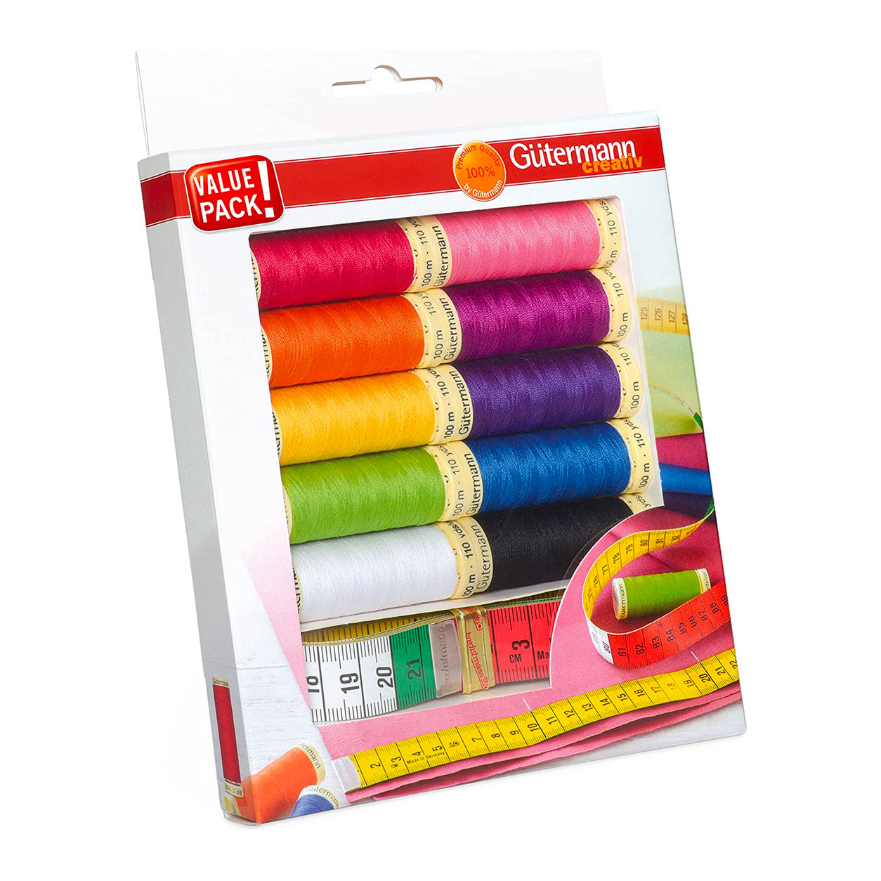 Gutermann Cucitutto 10 Bobine con Metro da Sarto