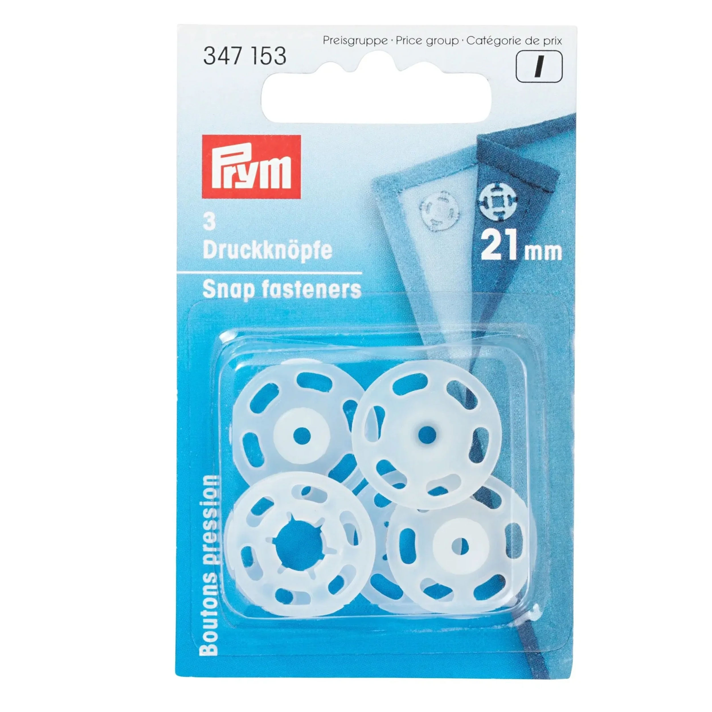 Bottoni Automatici Rotondi in Plastica Prym 21 mm