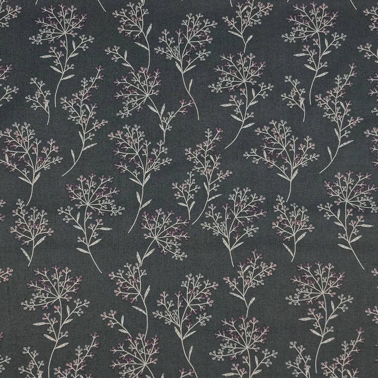 Tessuto Gutermann Piccoli Rami Fruttati Viola Image
