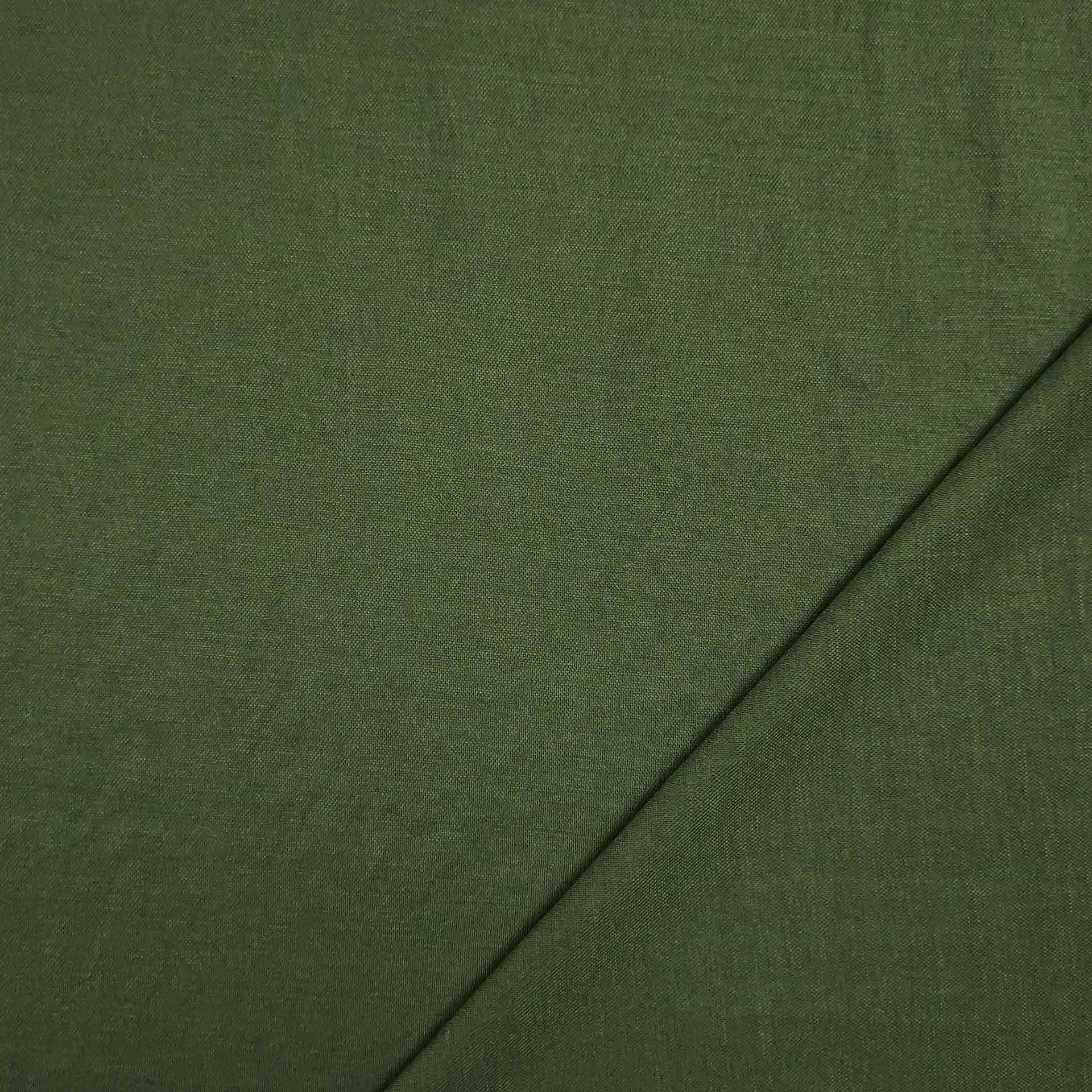Tessuto jersey di viscosa linen verde militare