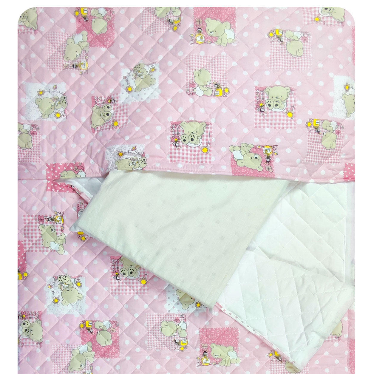 Sacco Nanna Orsetti e Api Rosa Cuscino sacco a pelo orsetti e api rosa