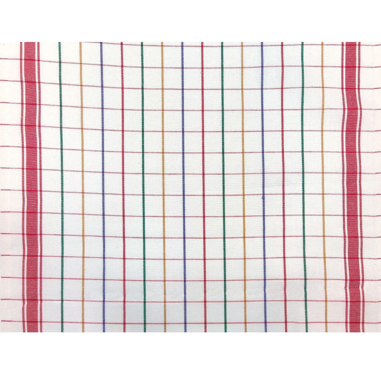 strofinacci con doppio bordo righe colorate banda rossa