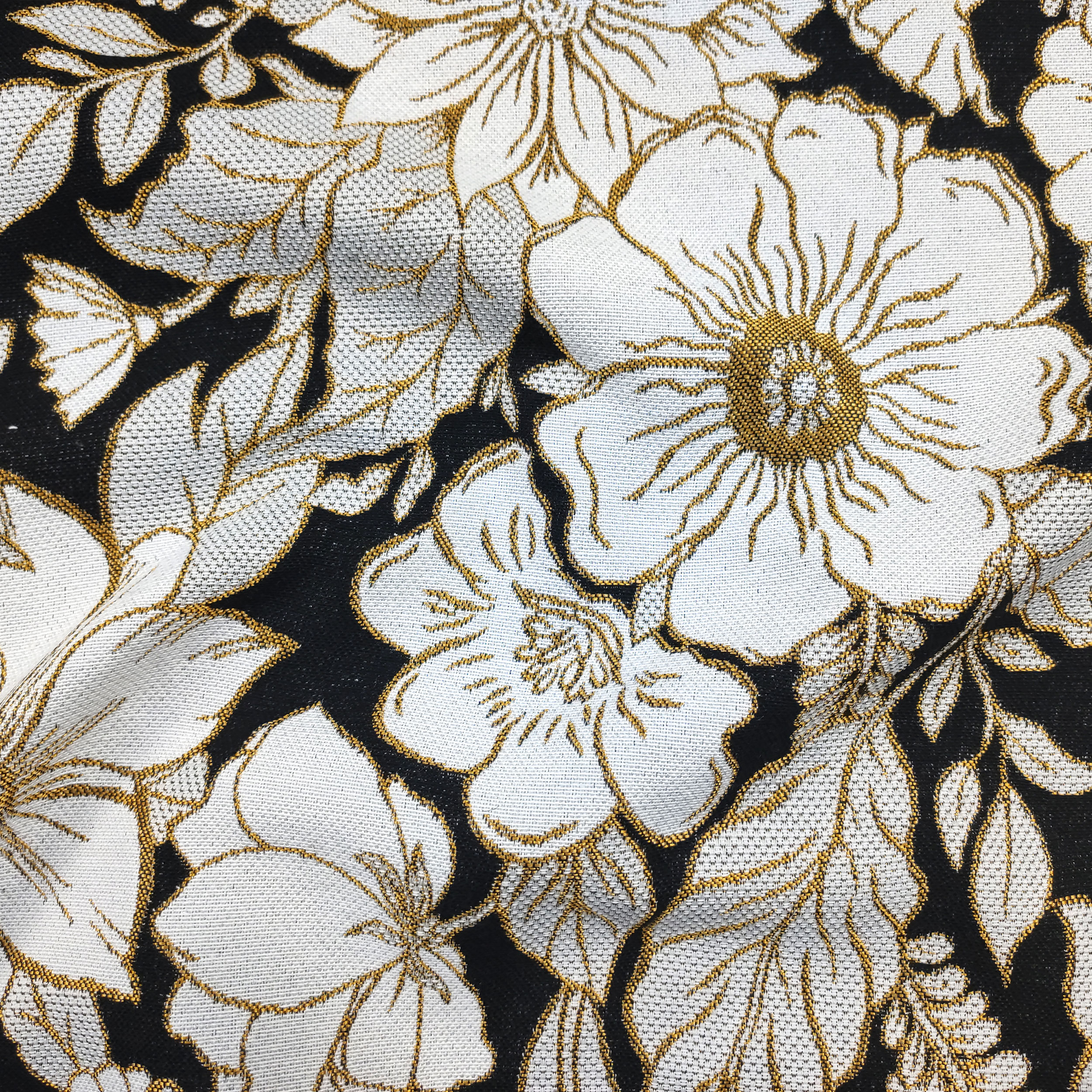 Jacquard Fiori Bianchi