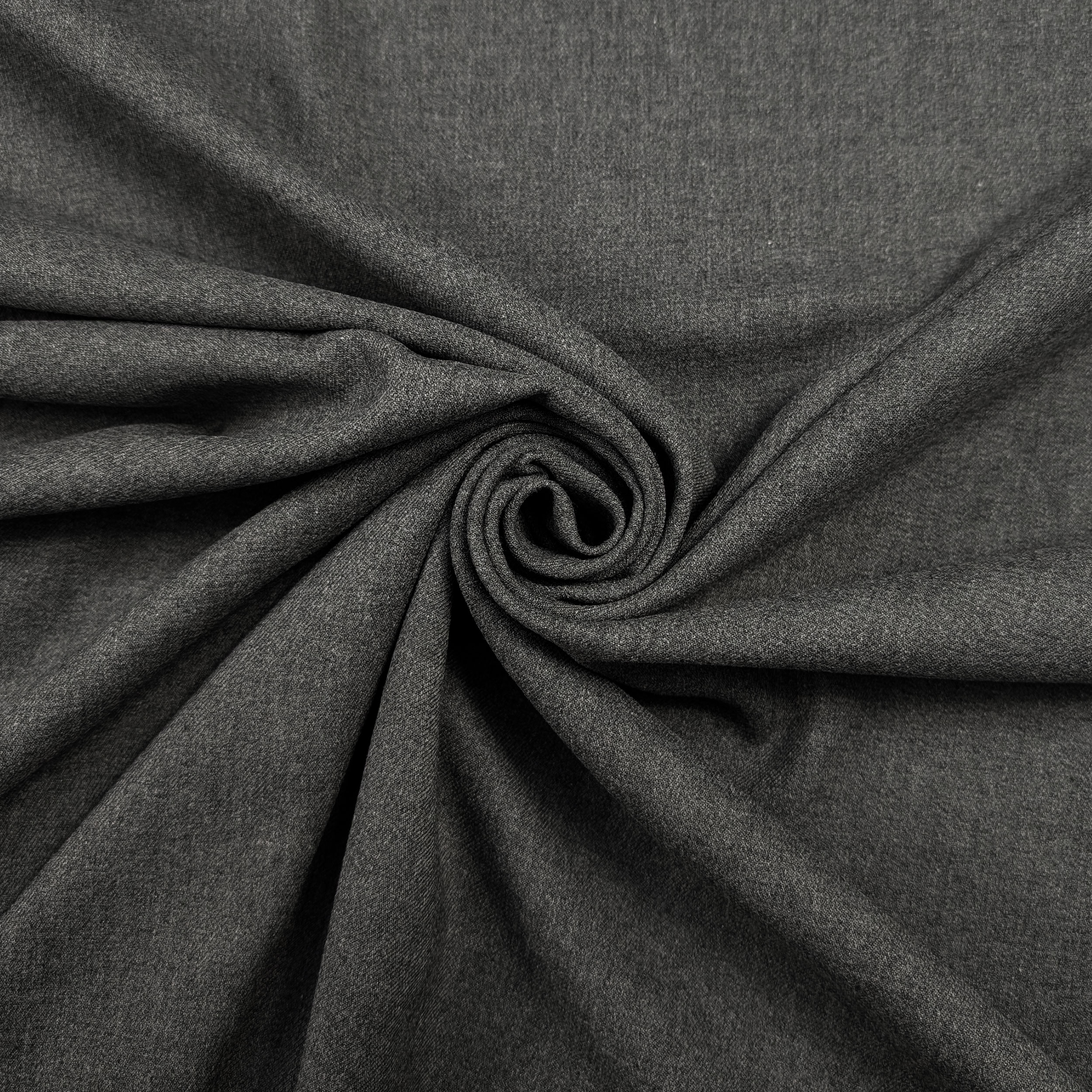 Tessuto Caldo Cotone Elasticizzato Grigio Image