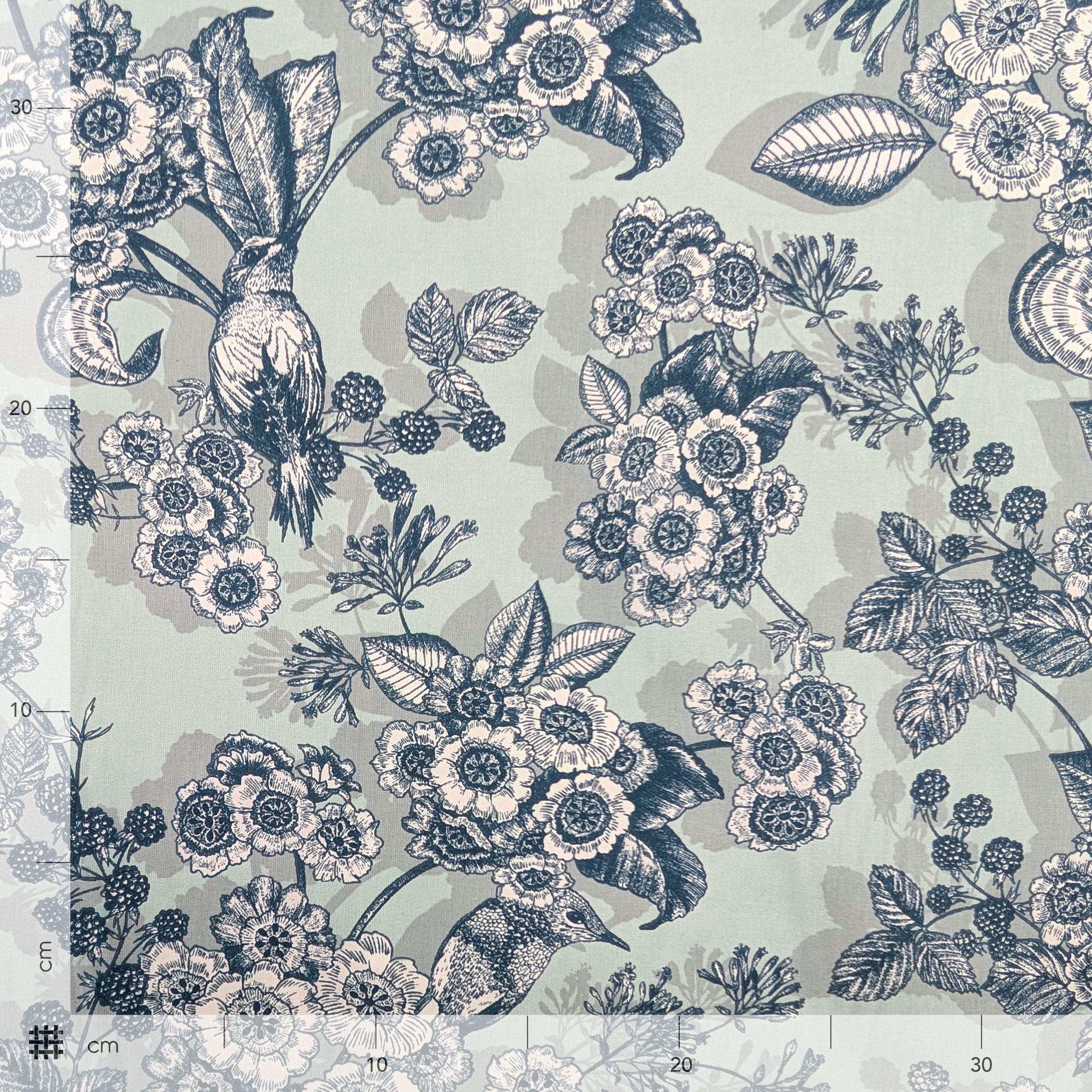 Cotone Fiori Toni Freddi Image