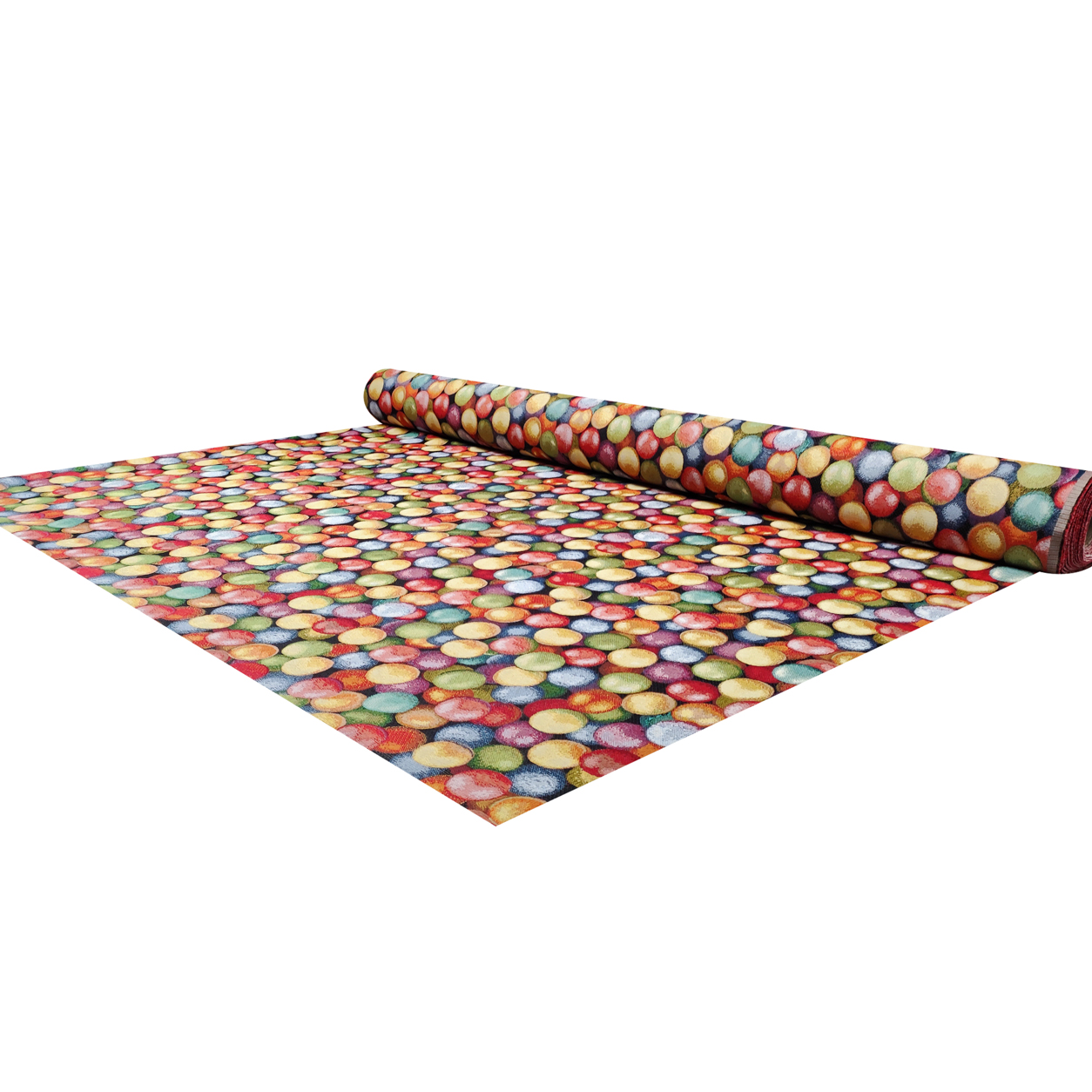 Tessuto Jacquard Fantasia Bolle Colorate