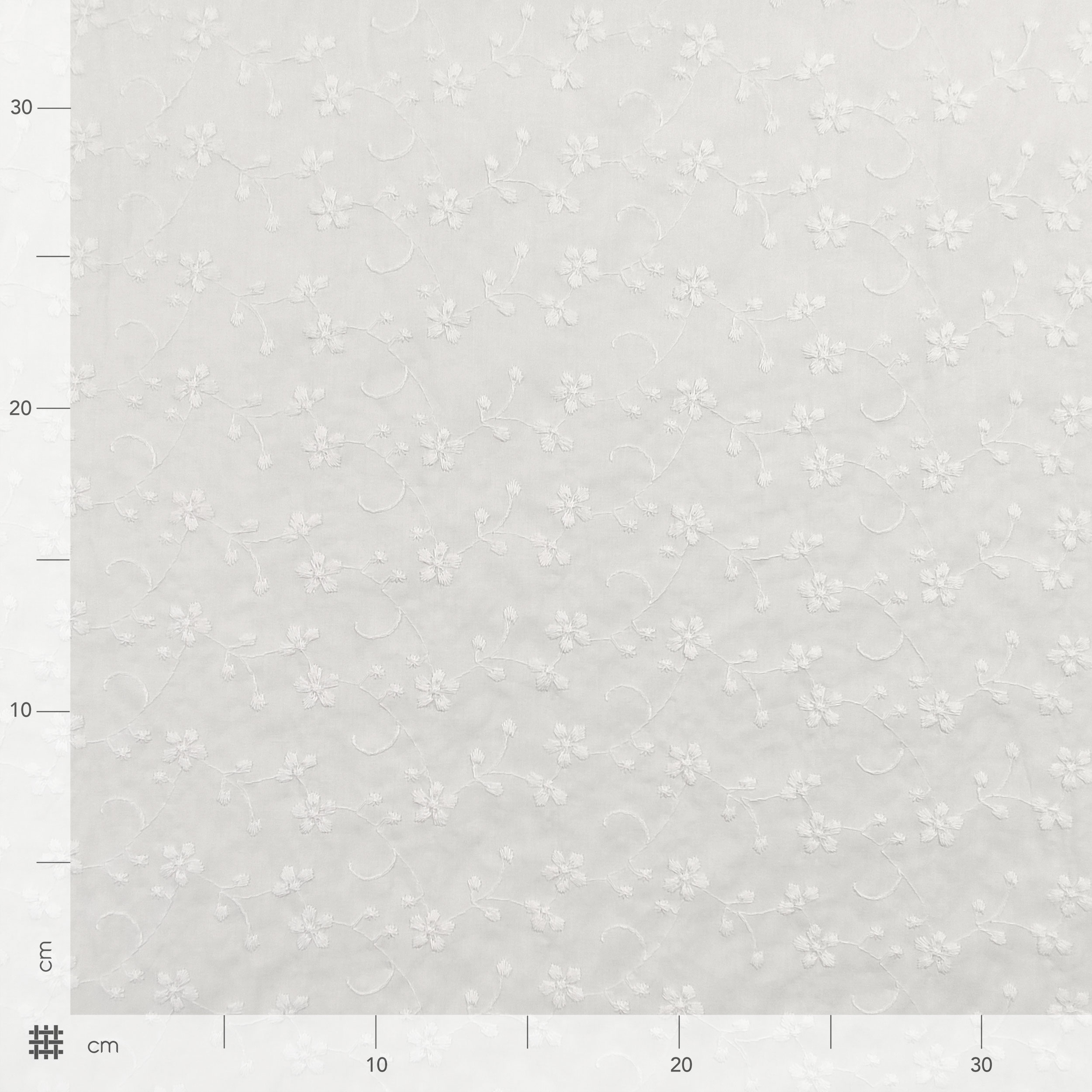 Sangallo Puro Cotone Bianco Fiorellini Image