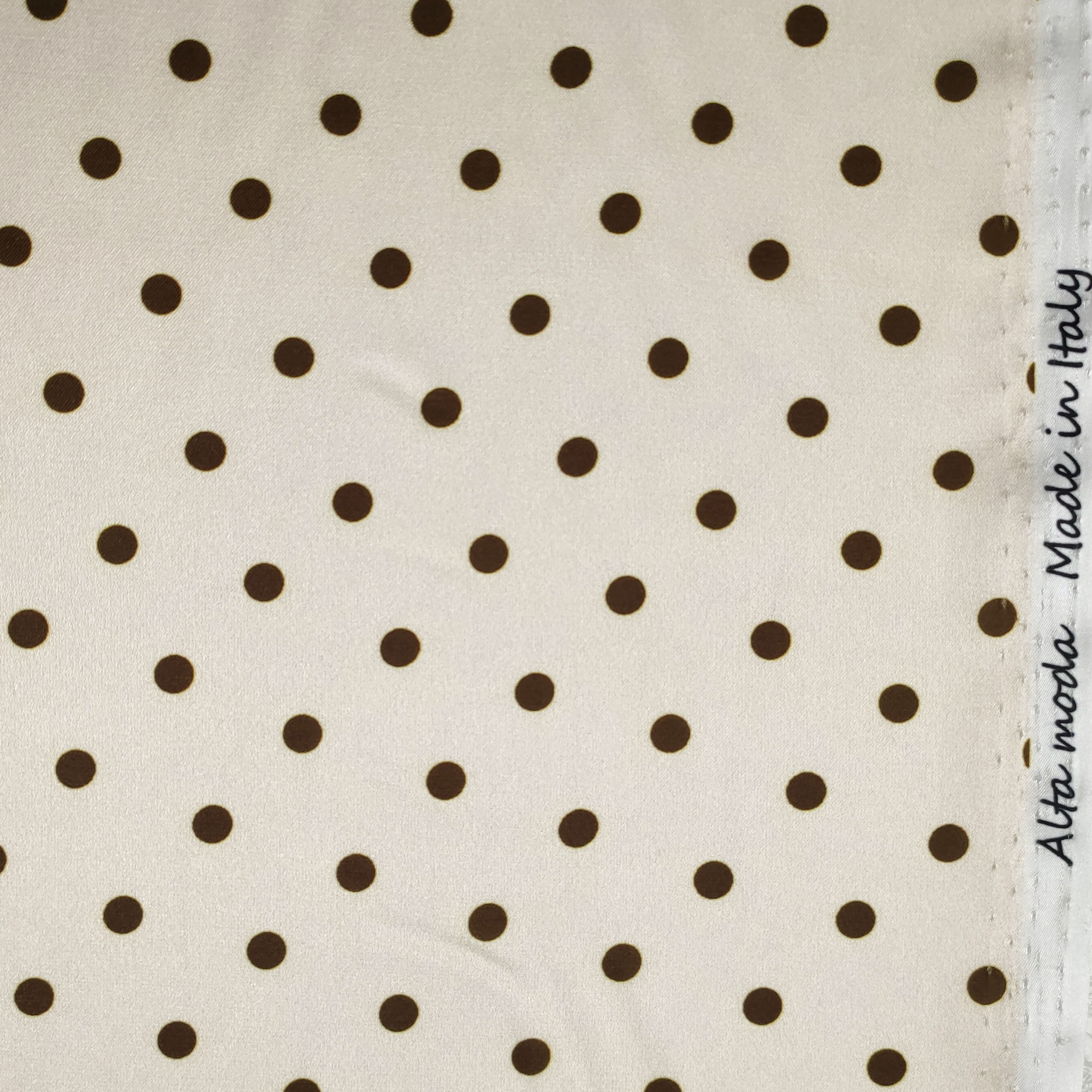 Rasetto Elasticizzato Setato Alta Moda Pois Sfondo Panna