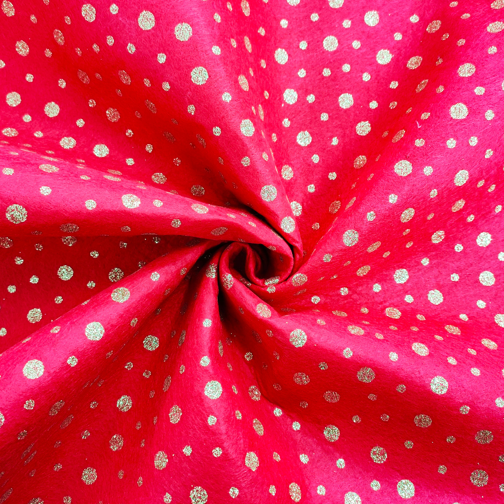 Pannolenci pois lurex rosso rosa