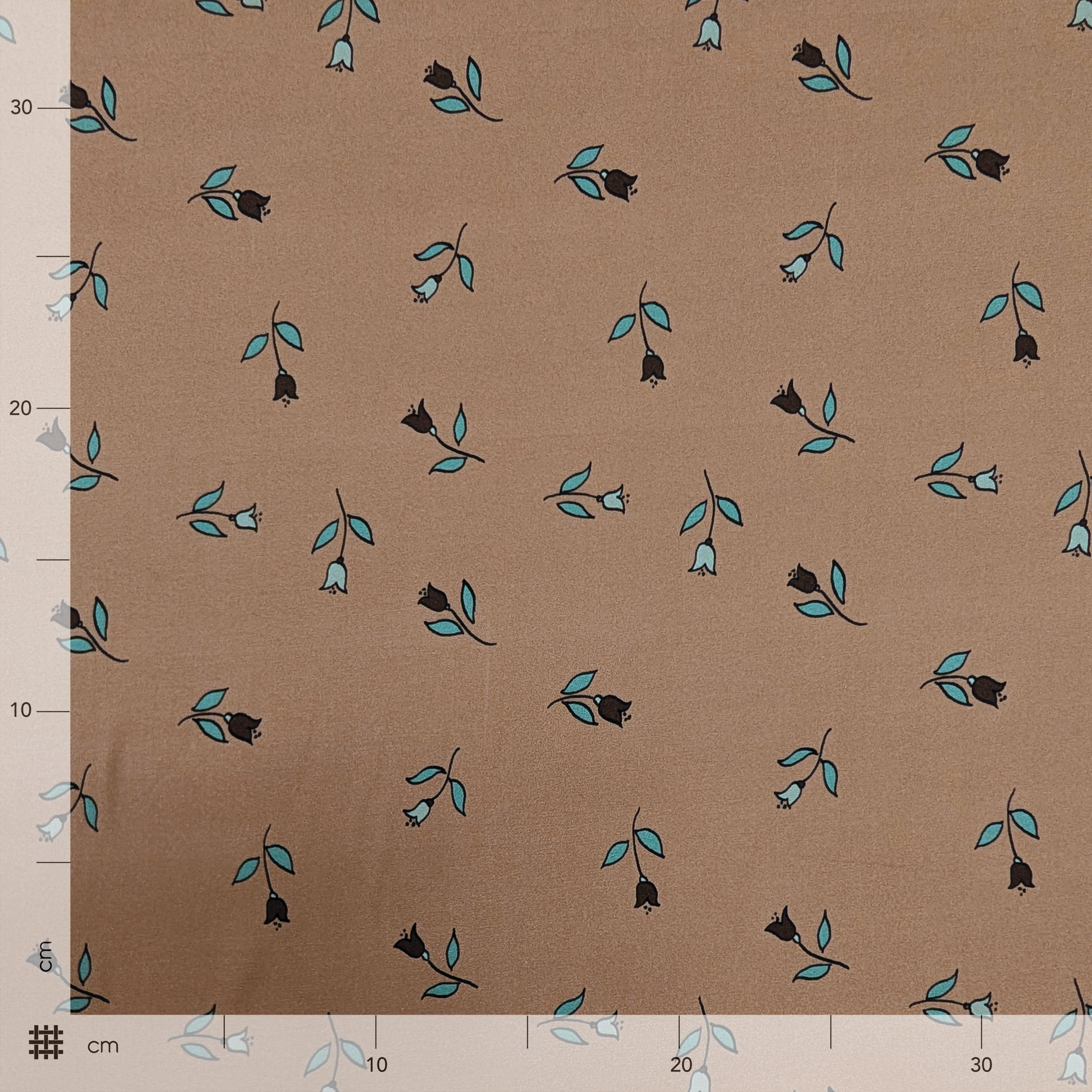 Viscosa Fiori Sfondo Beige Scuro Image