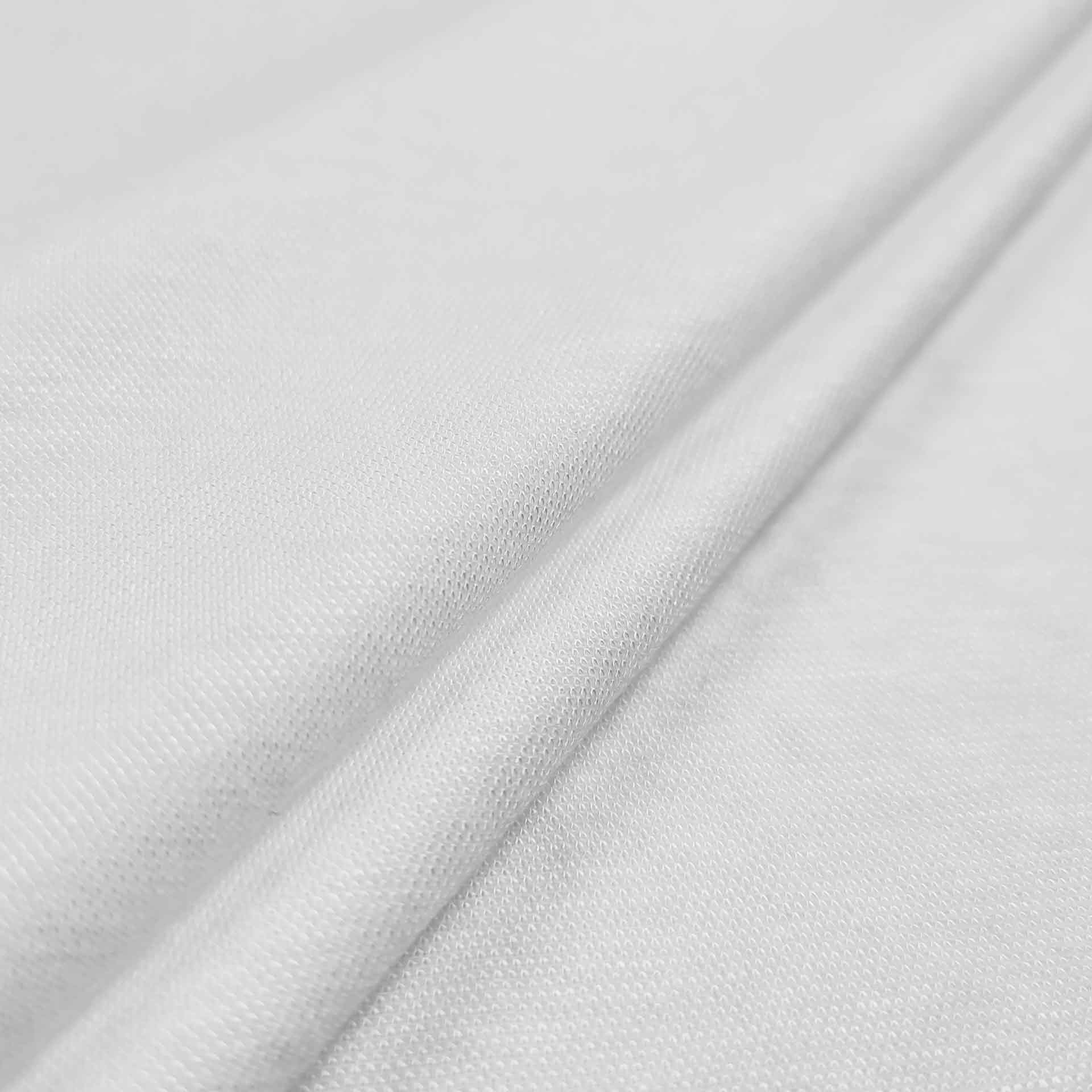 Jersey tessuto linen bianco