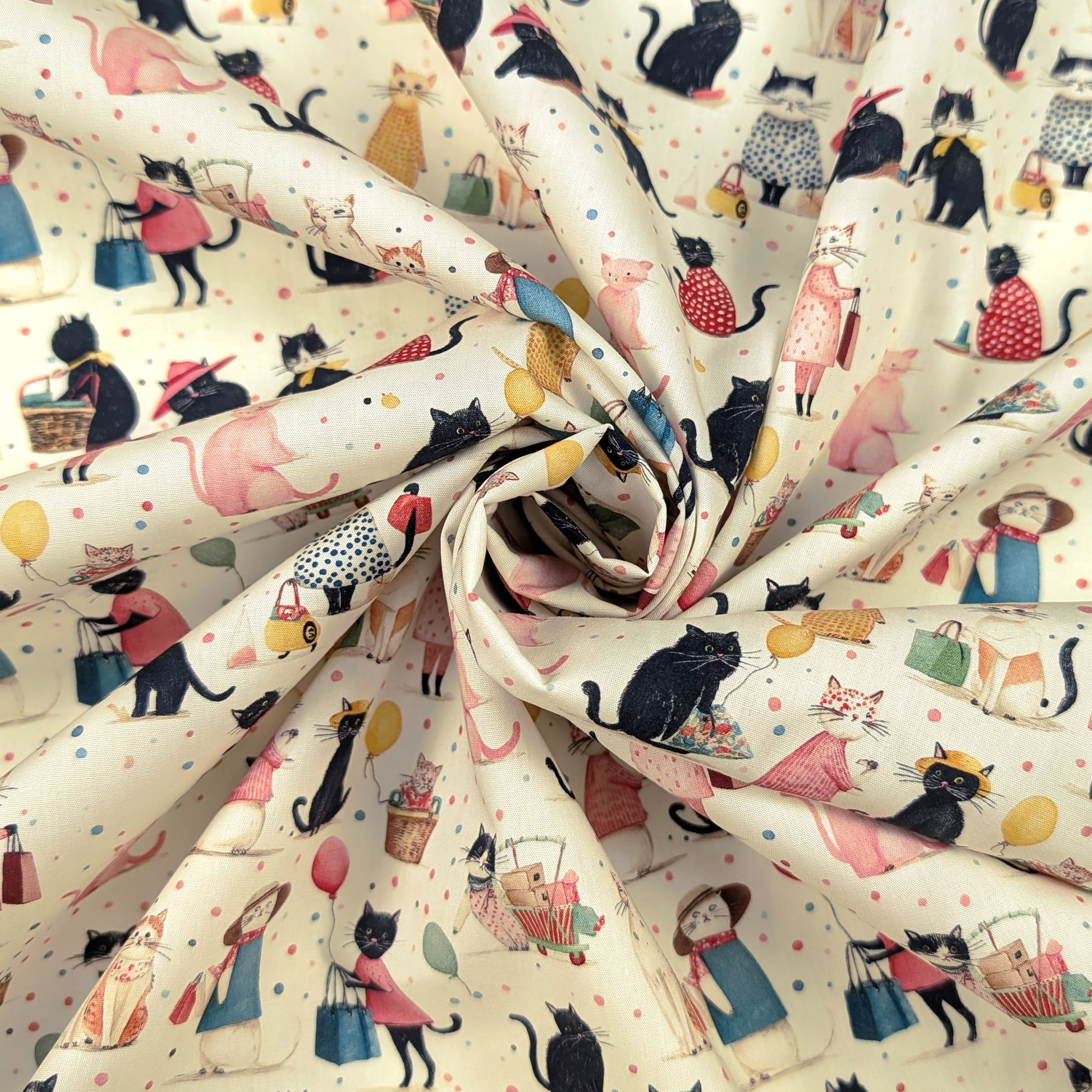 Popeline Cotone Gattine Fashion Image