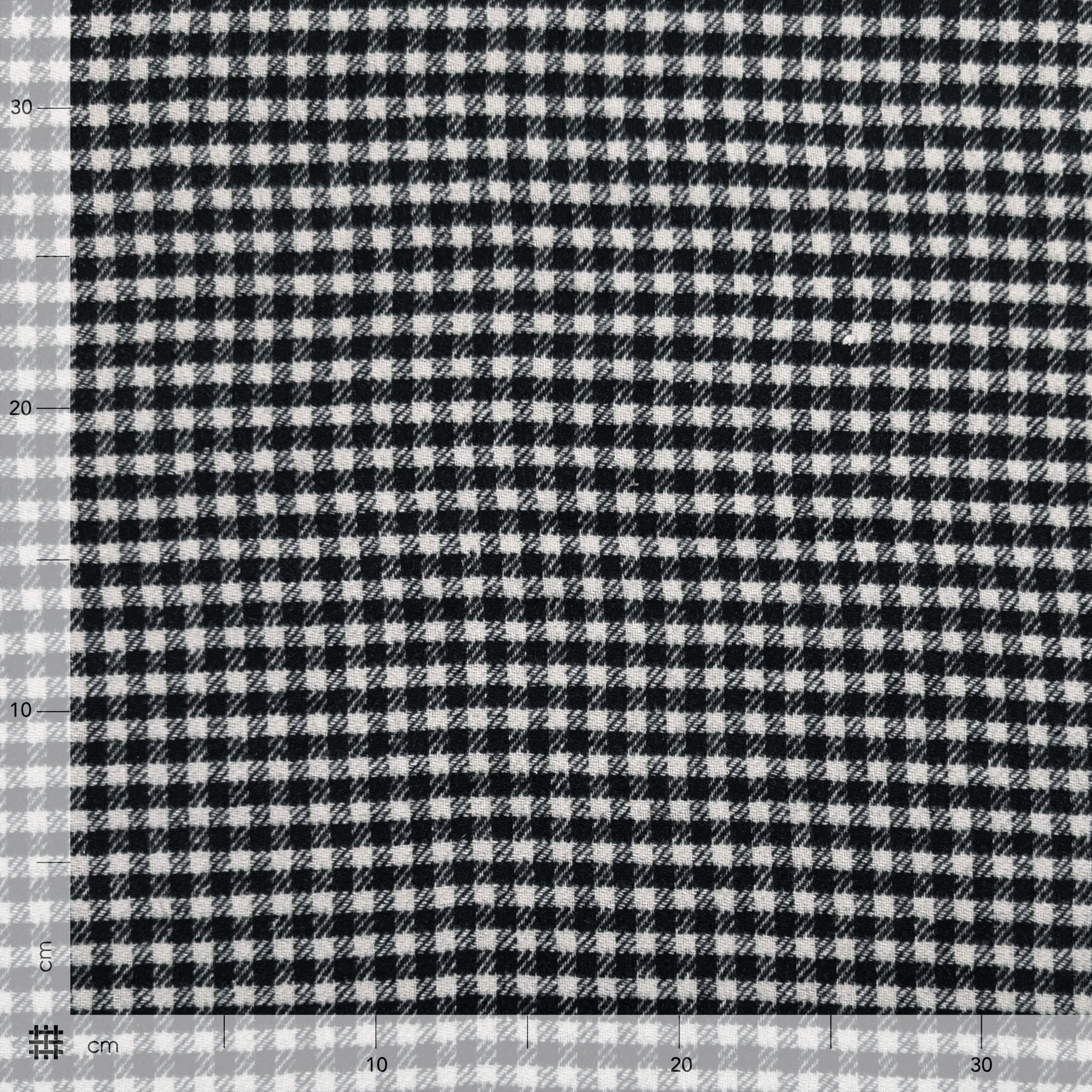 Cappotto Double Lana Pied de Poule Quadri Bianco e Nero Image