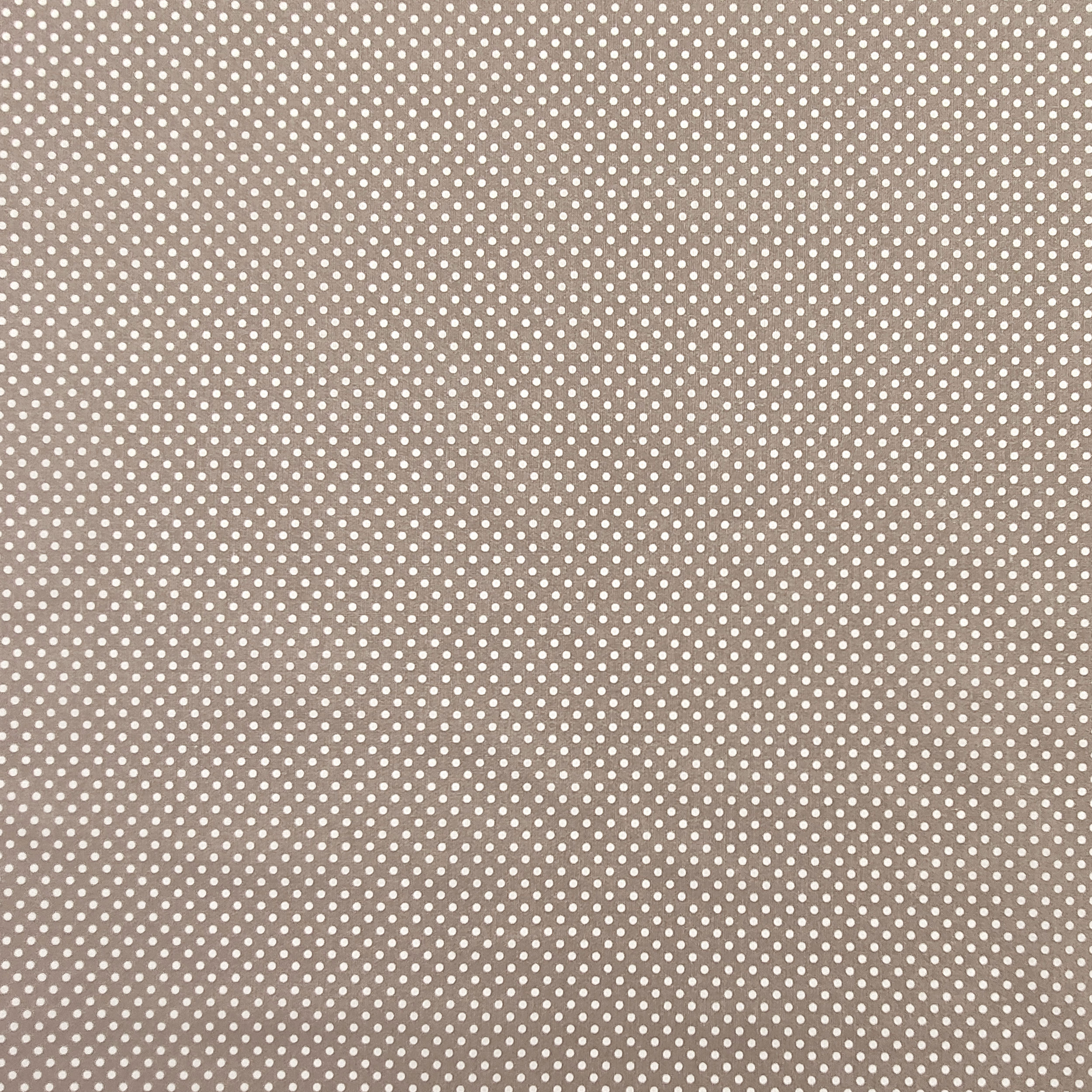 Tessuto Cotone Tortora Pois Bianchi Image