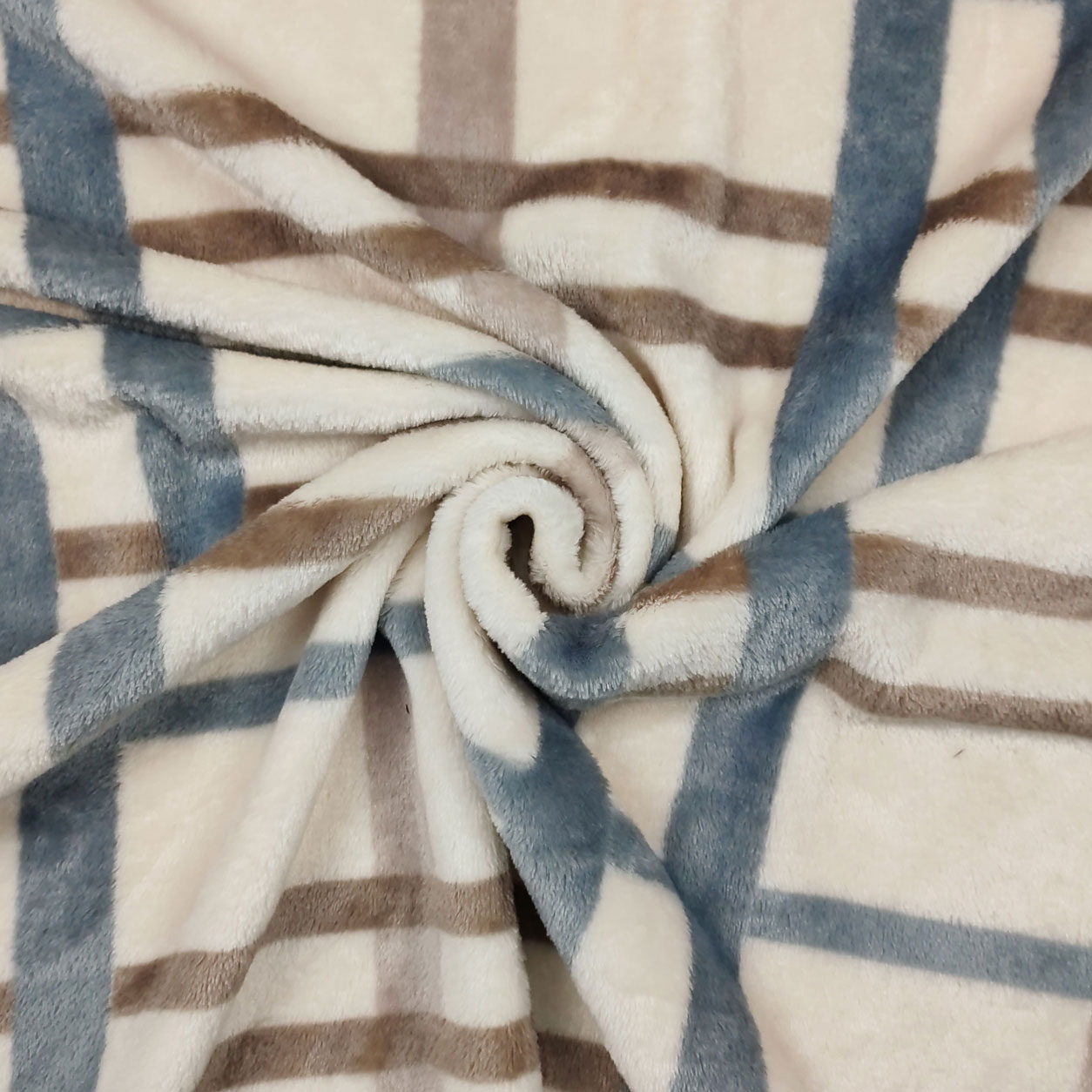 Pile Mano Cachemire Quadri Base Beige Image