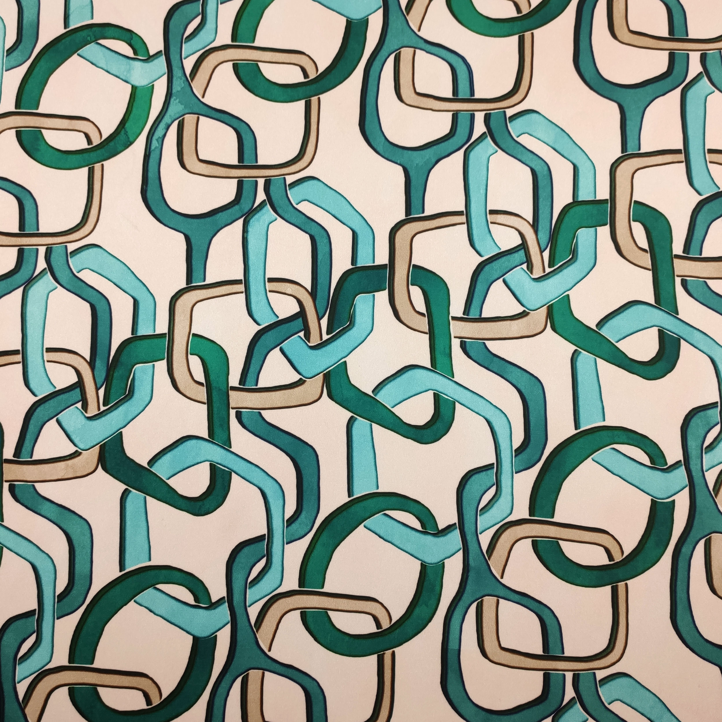 Rasetto Elasticizzato Setato Catene Toni Verde