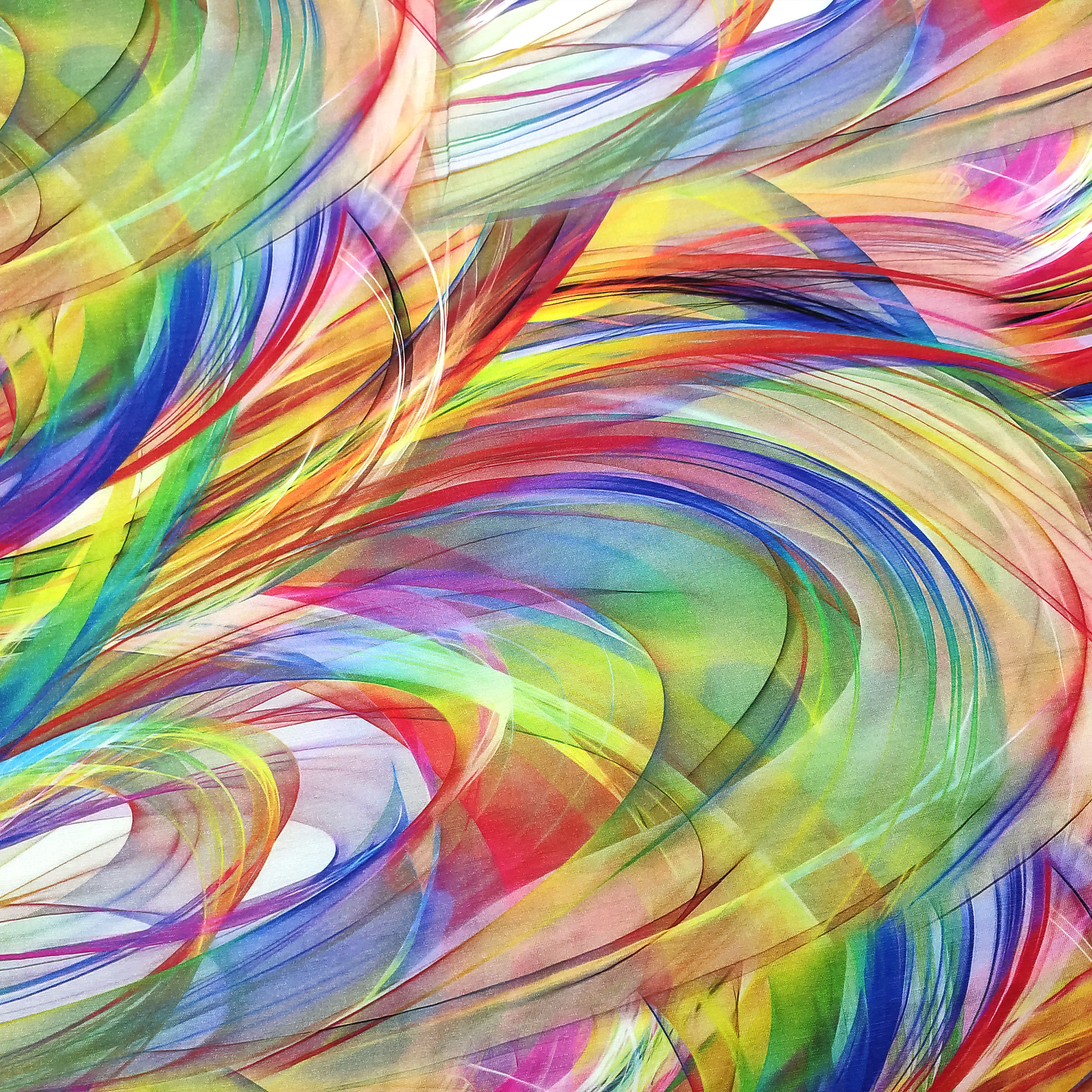 Misto Viscosa Fantasia Astratta Arcobaleno
