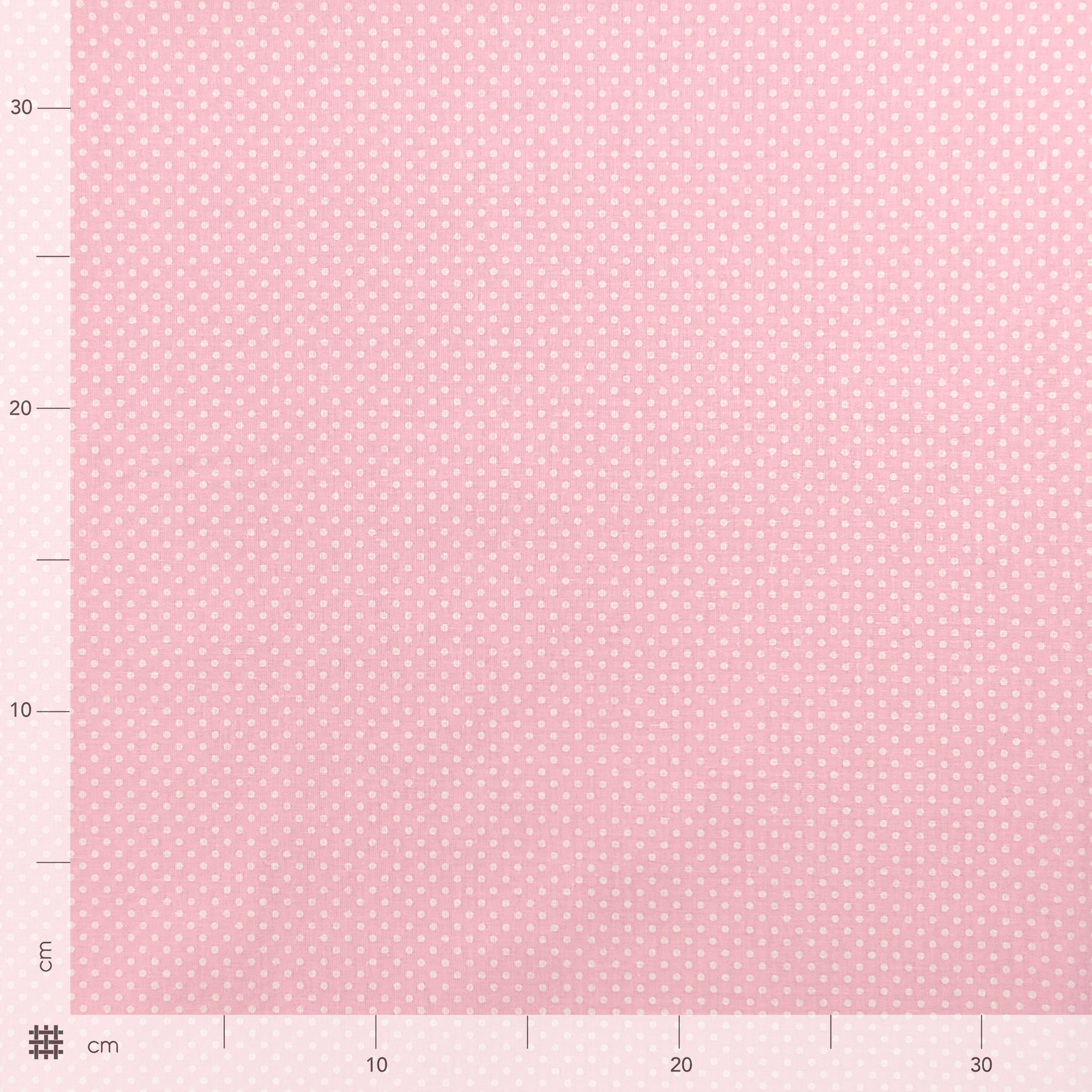 Tessuto Cotone Rosa a Pois Image