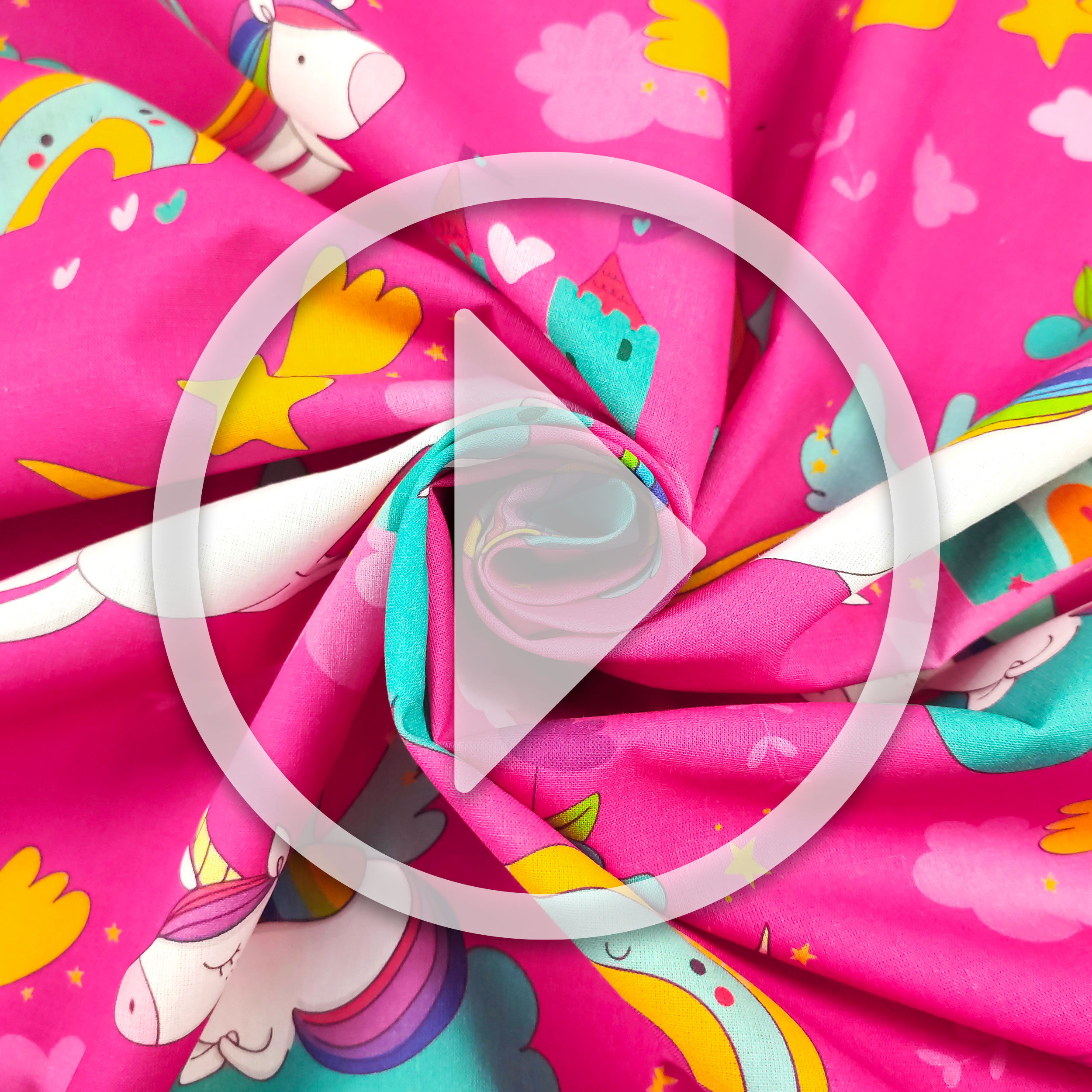 Cotone Unicorni e Castelli Grandi Image