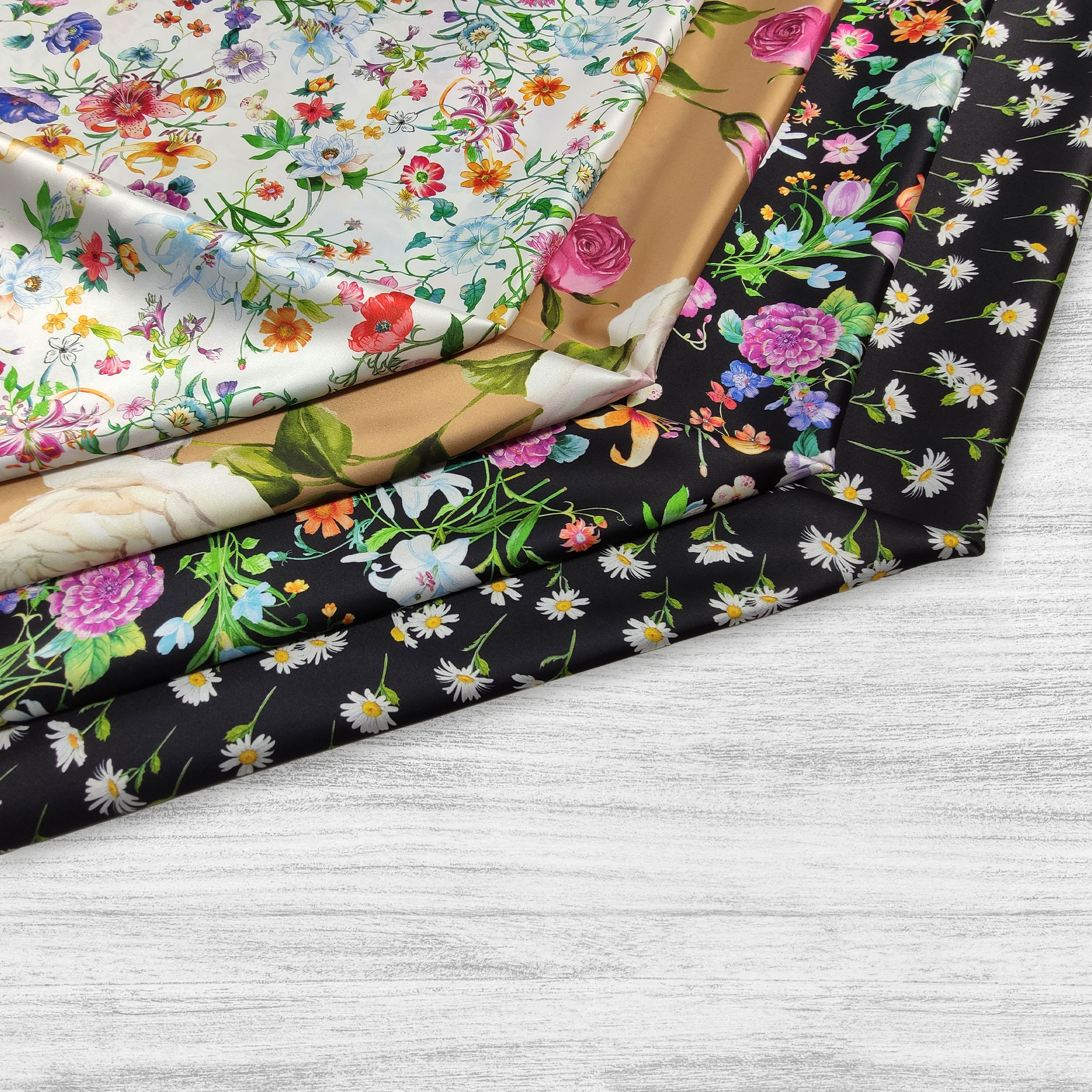Rasetto Elasticizzato Setato Moda Fiori Pesca