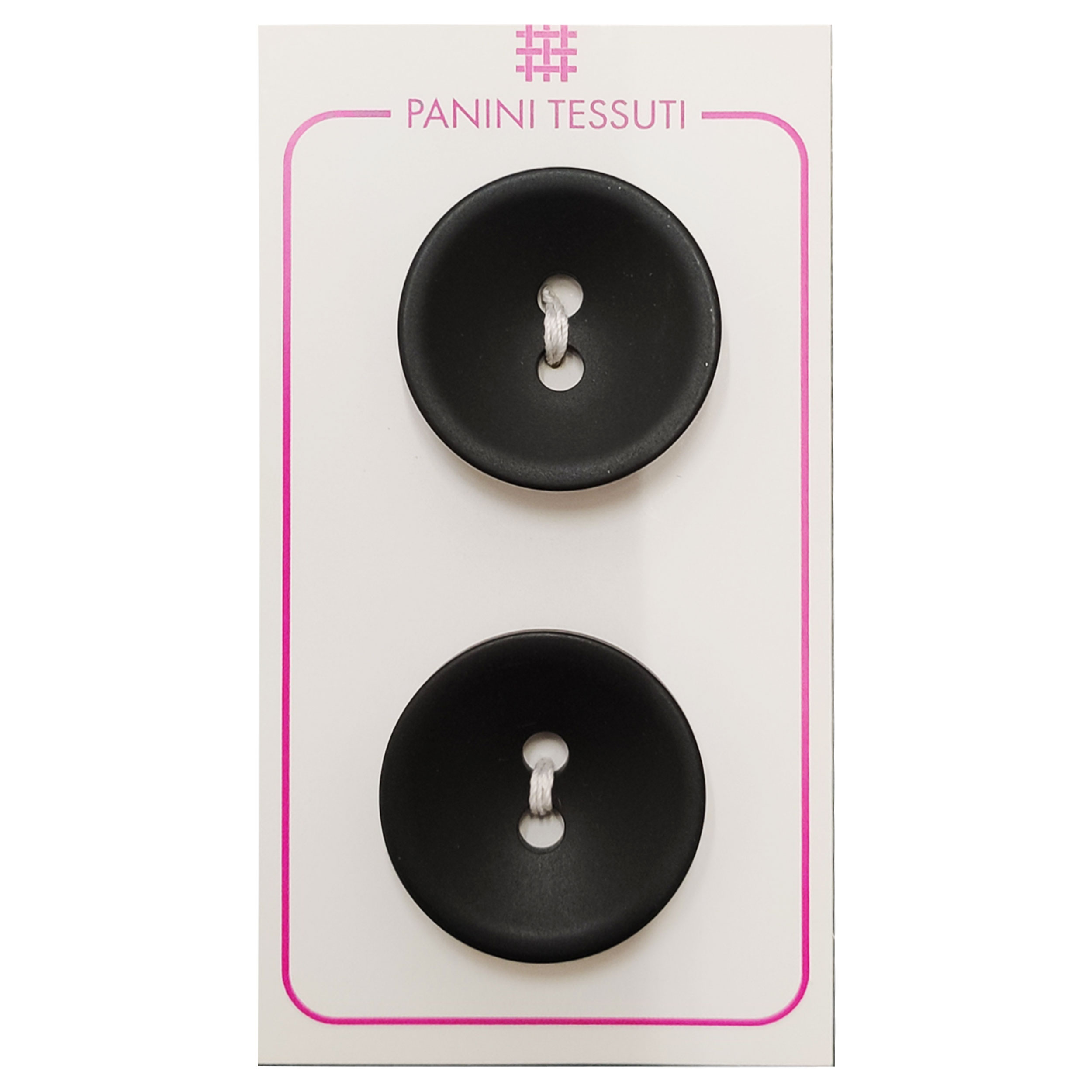 Bottoni Opachi Colore Nero 2 Pezzi - Lin 44