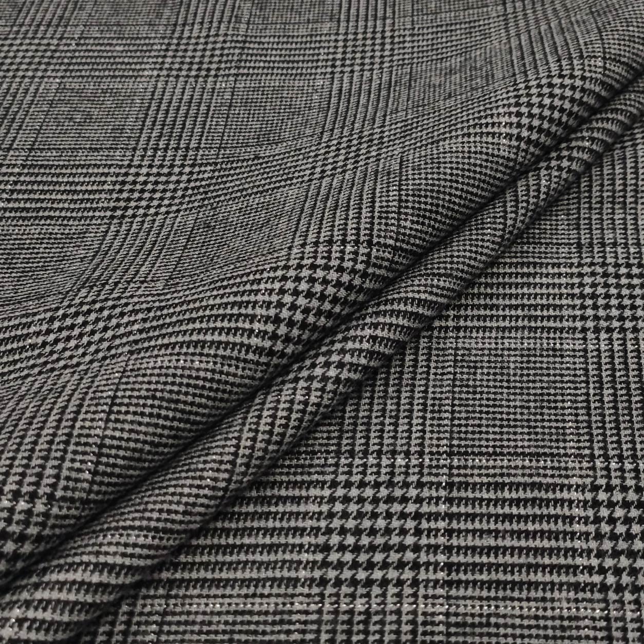 lana tessuto quadro grigio nero lurex (1)