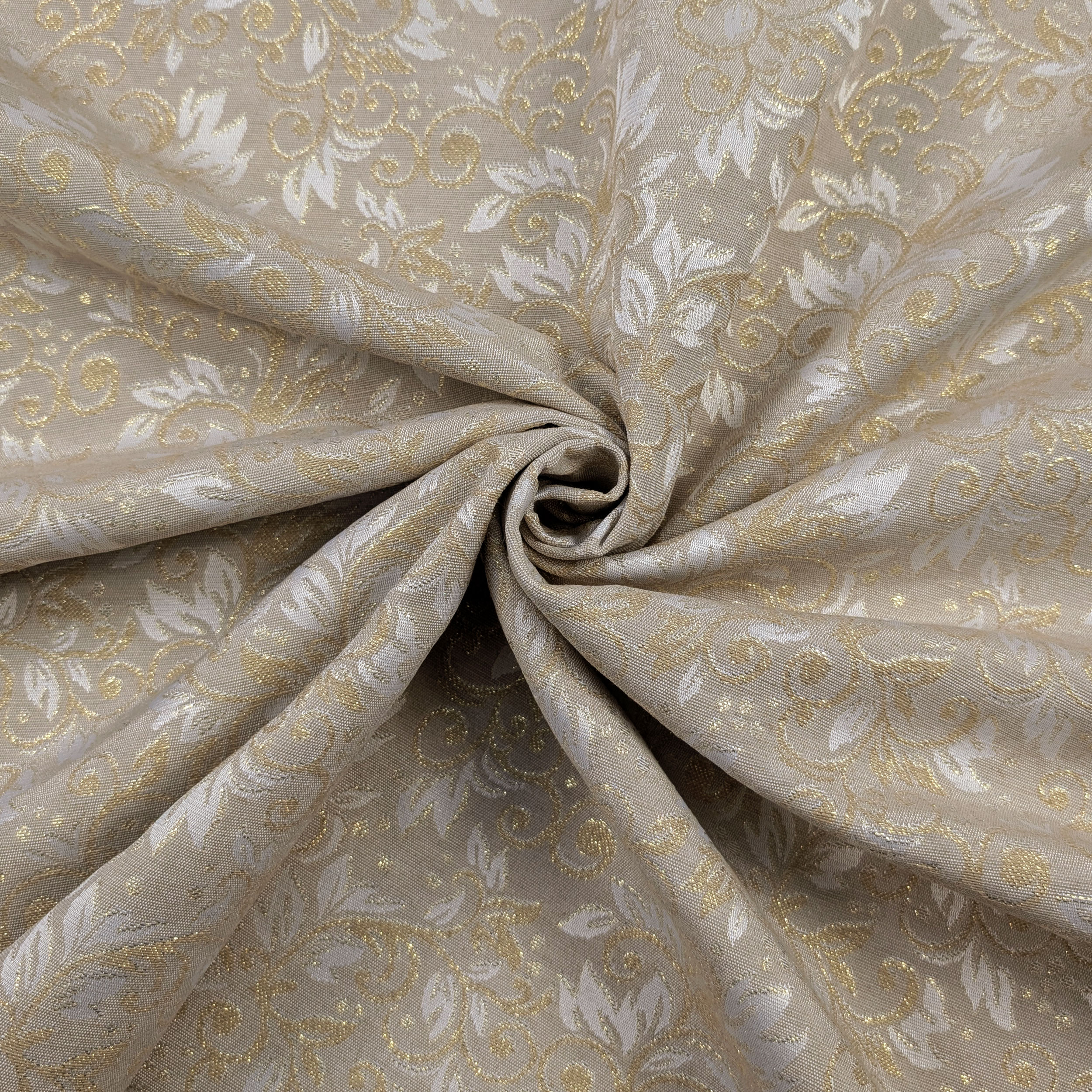 Jacquard Damascato Beige Oro Lurex Image
