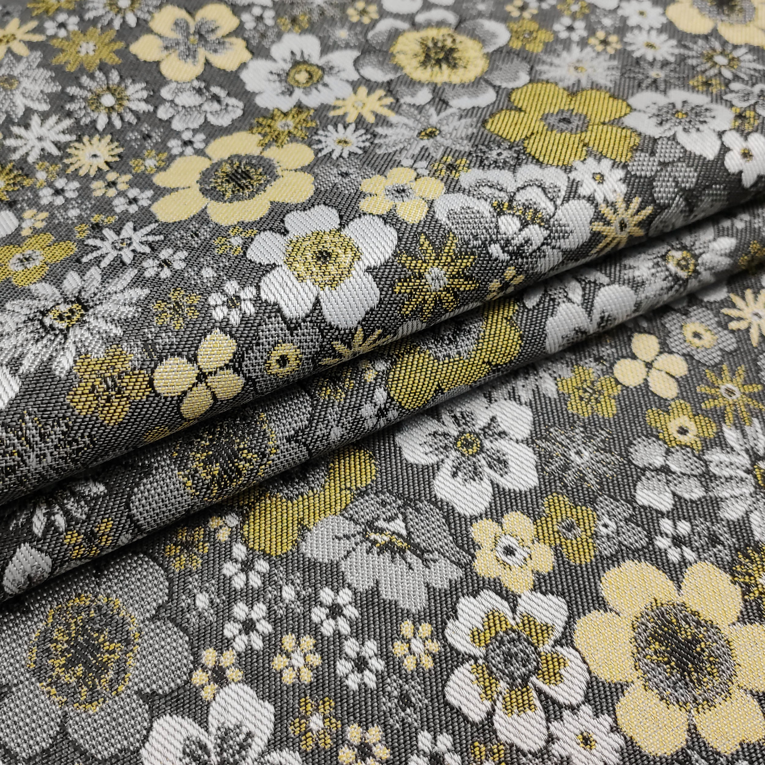 Broccato Alta Moda Floreale Verde E Argento - Foto 4