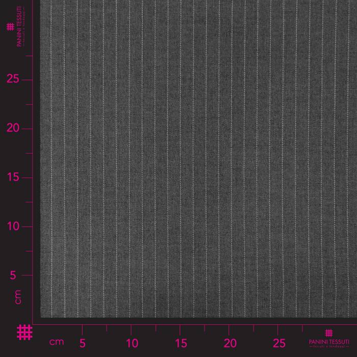 Tessuto Gessato Elasticizzato Grigio Image