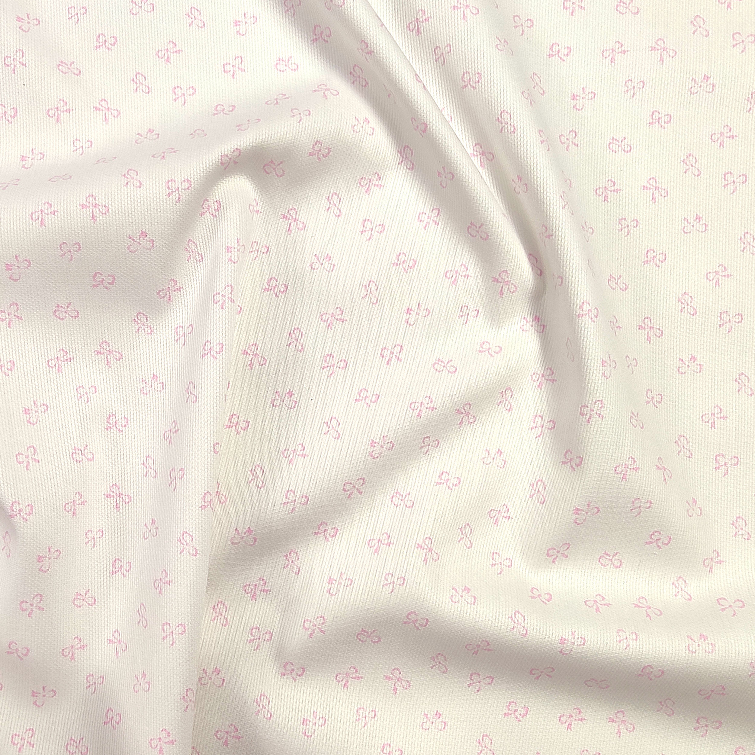 Tessuto Cotone Piquet Fiocchi Rosa Image