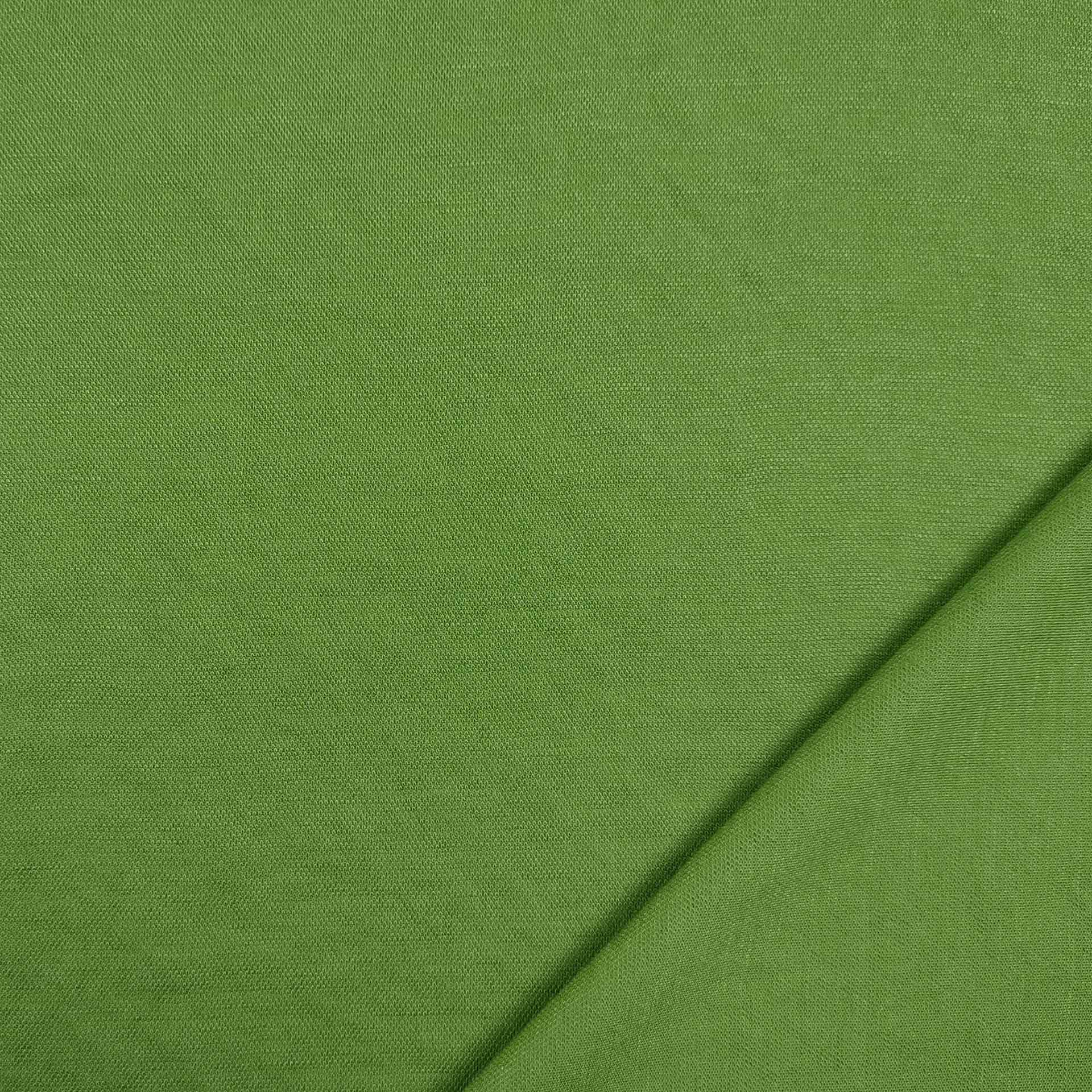 Tessuto jersey di visscosa linen verde oliva