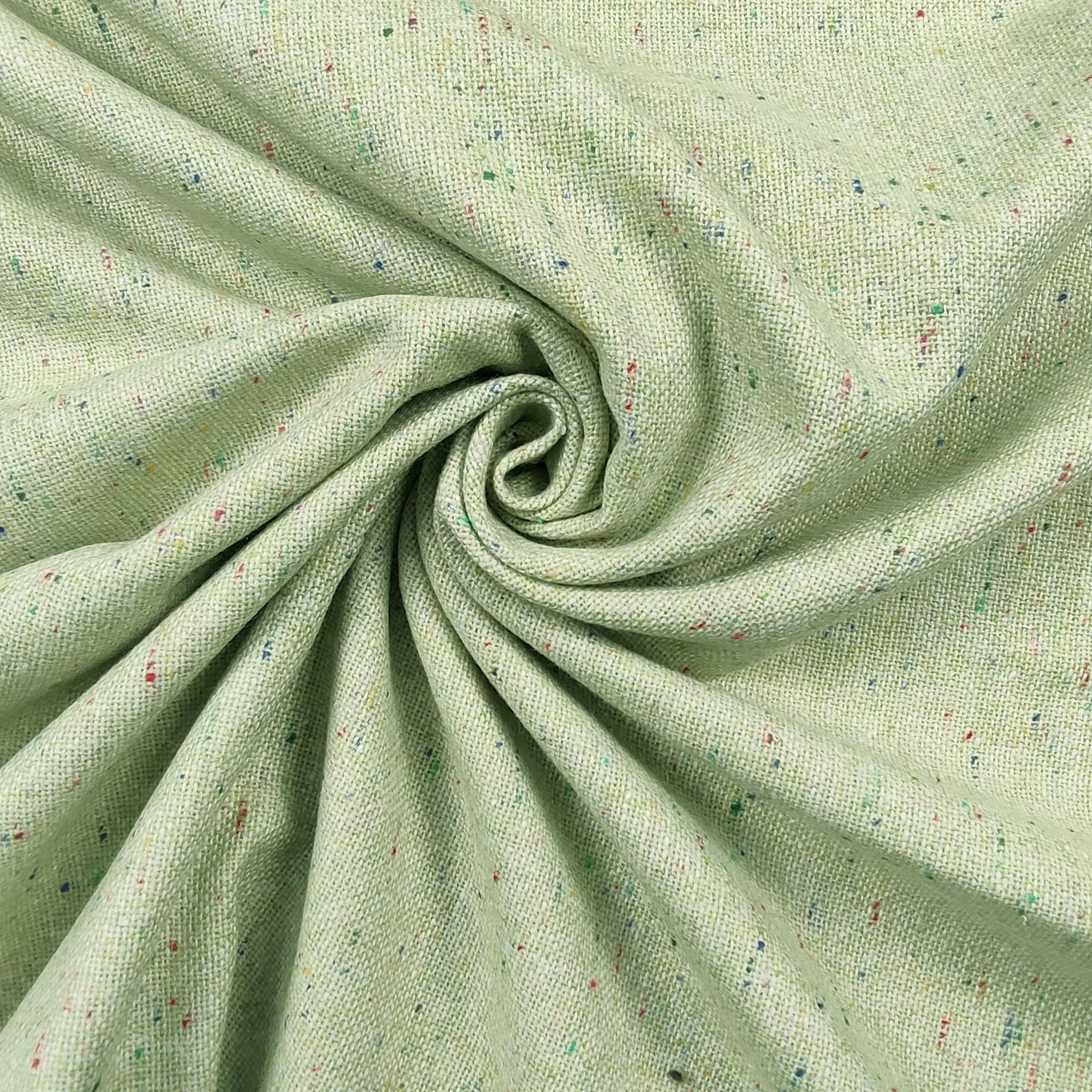 Scampolo Maglia Verdino con Pois Colorati