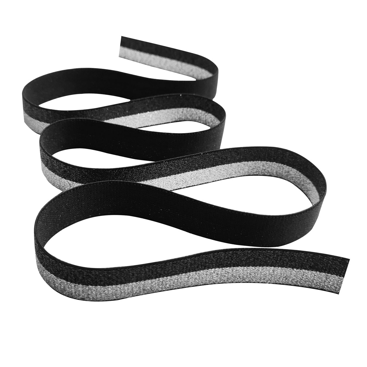 Elastico Decorativo Nero e Argento