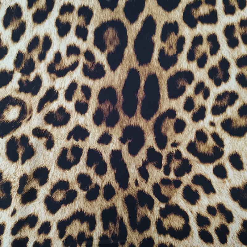 Tessuto Misto Seta Leopardato