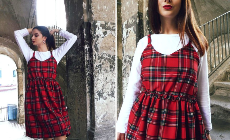foto abito tartan realizzato