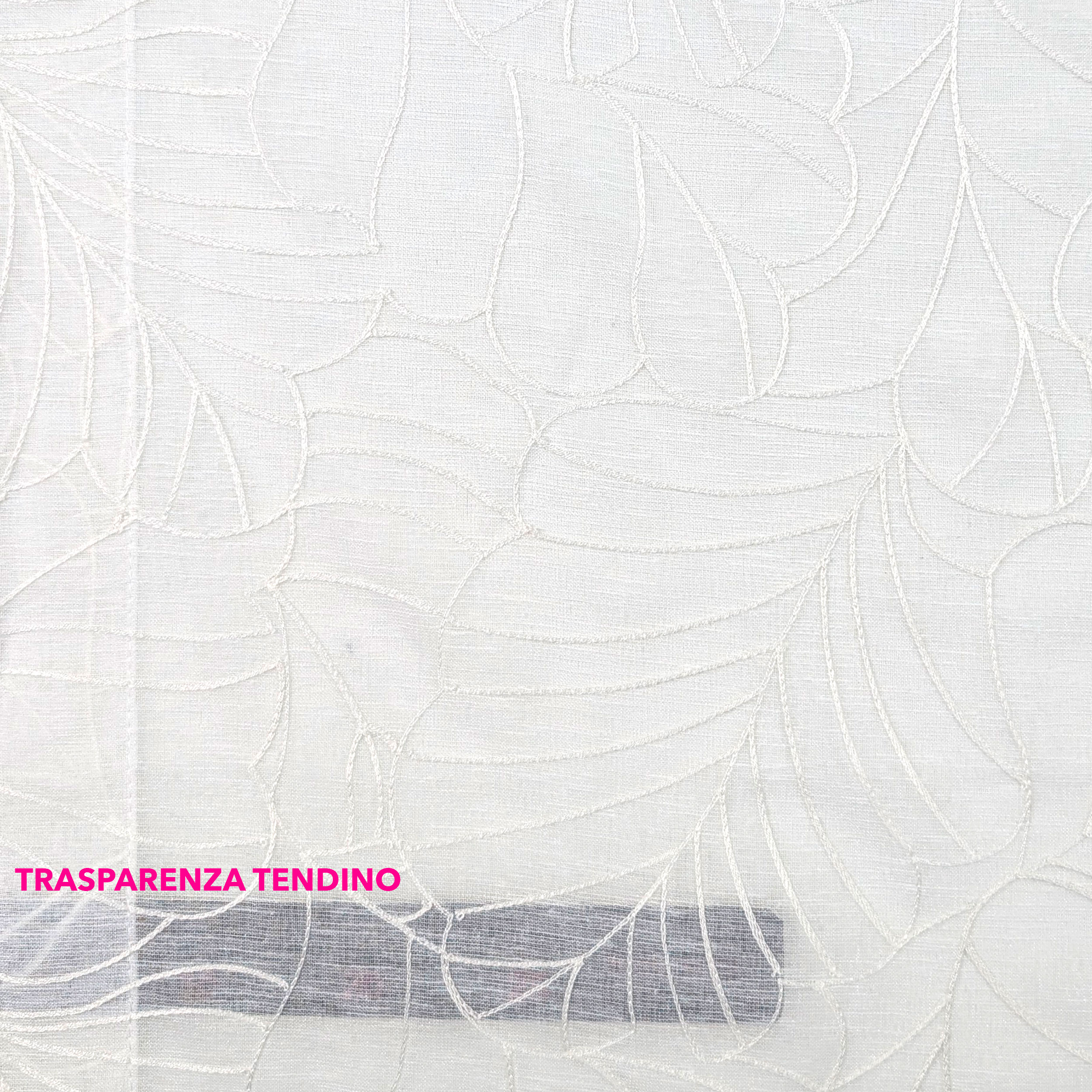 Tessuto Tendino Floreale Astratto Bianco Image