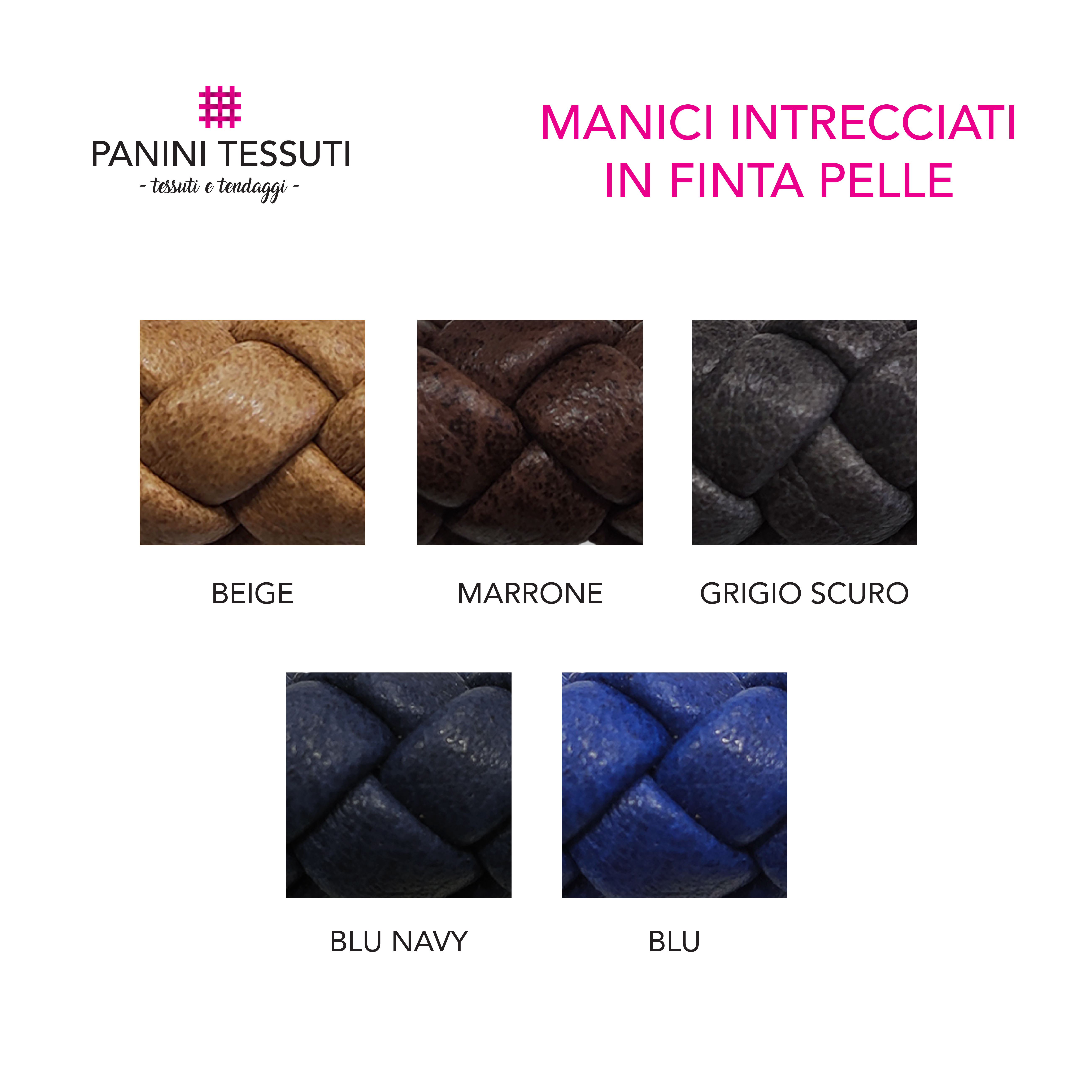 Manici Intrecciati in Finta Pelle Image