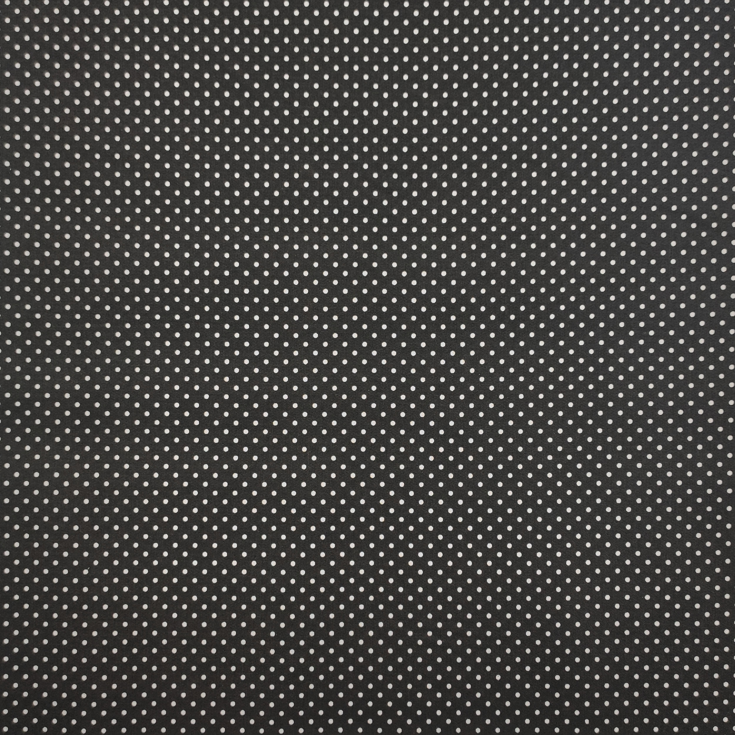 Tessuto Cotone Nero a Pois Image