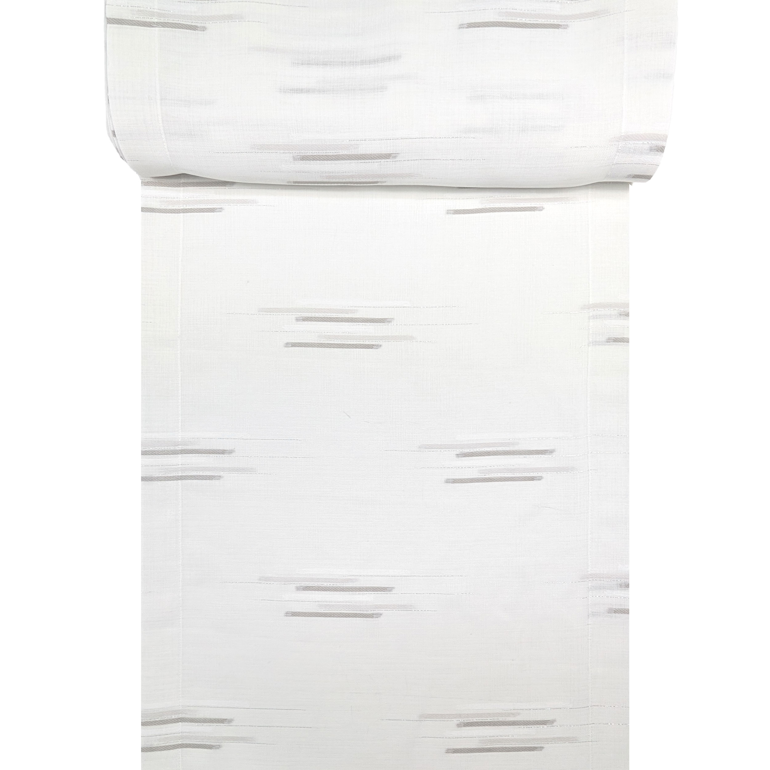 Tessuto Tendino Fantasia Righe Grigio con Lurex Image