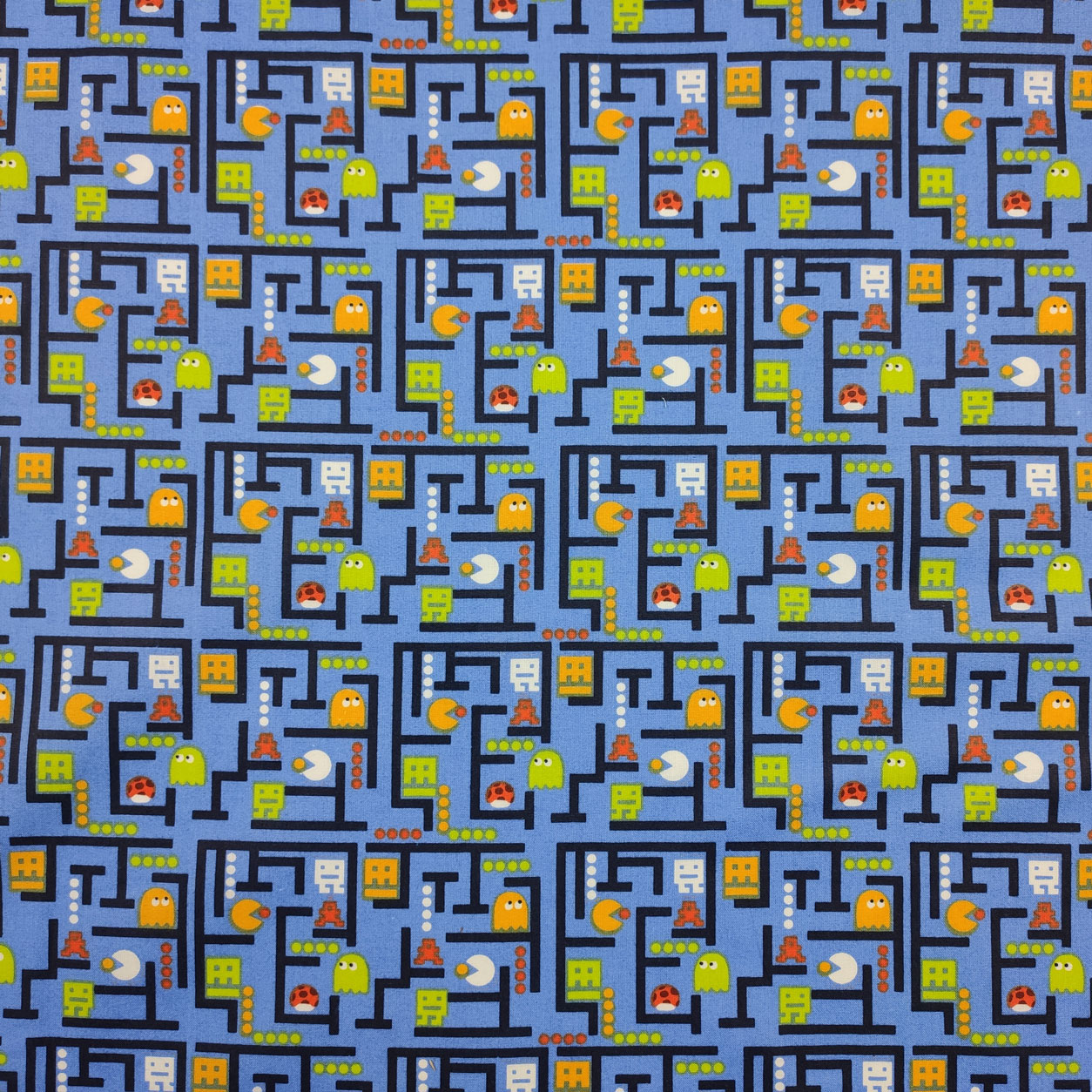 Ritaglio Tessuto Cotone Pac-Man 100x160 cm