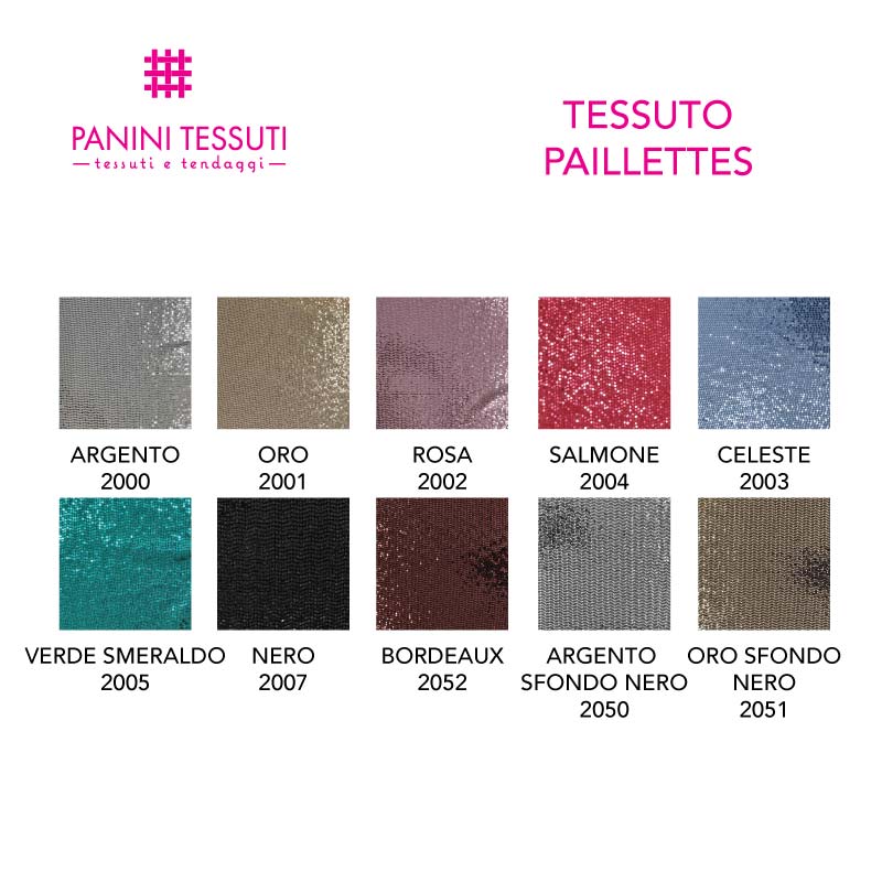 Tessuto Paillettes Cartella Colore